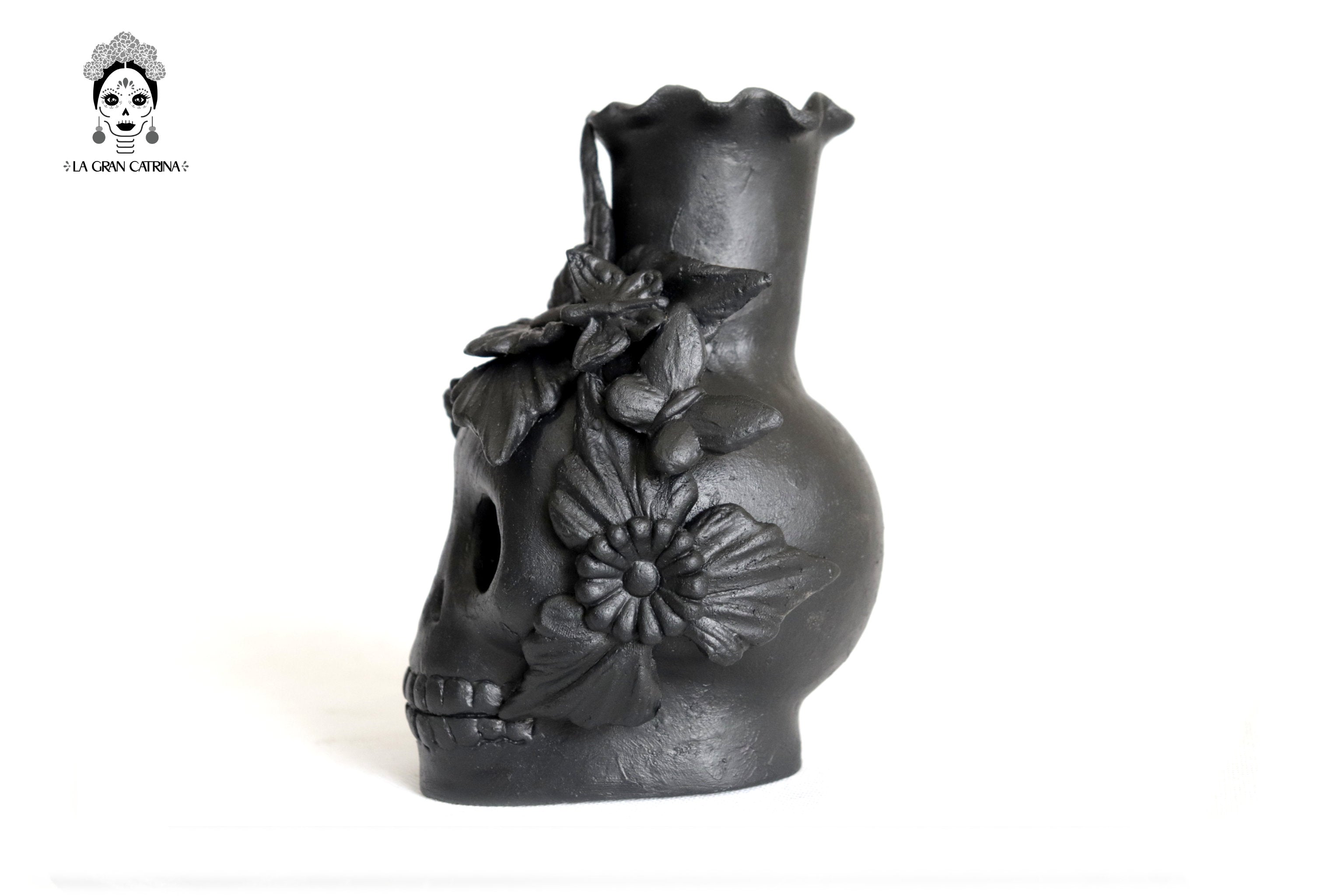 Set 3 Candleholder Negos Clay Flowers Caladas - 6.5 in. Brenda Capula