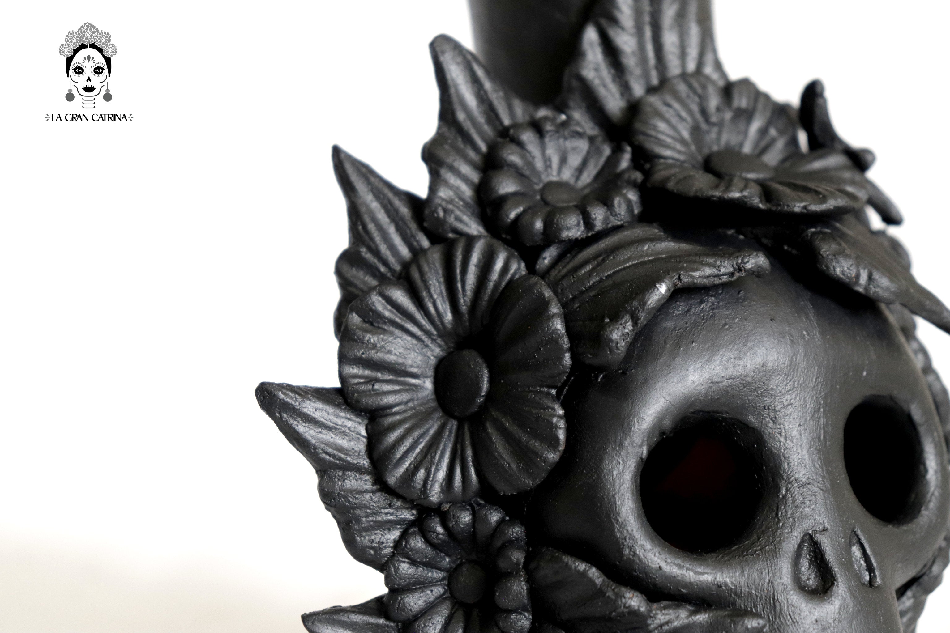 Set 3 Candleholder Negos Clay Flowers Caladas - 6.5 in. Brenda Capula