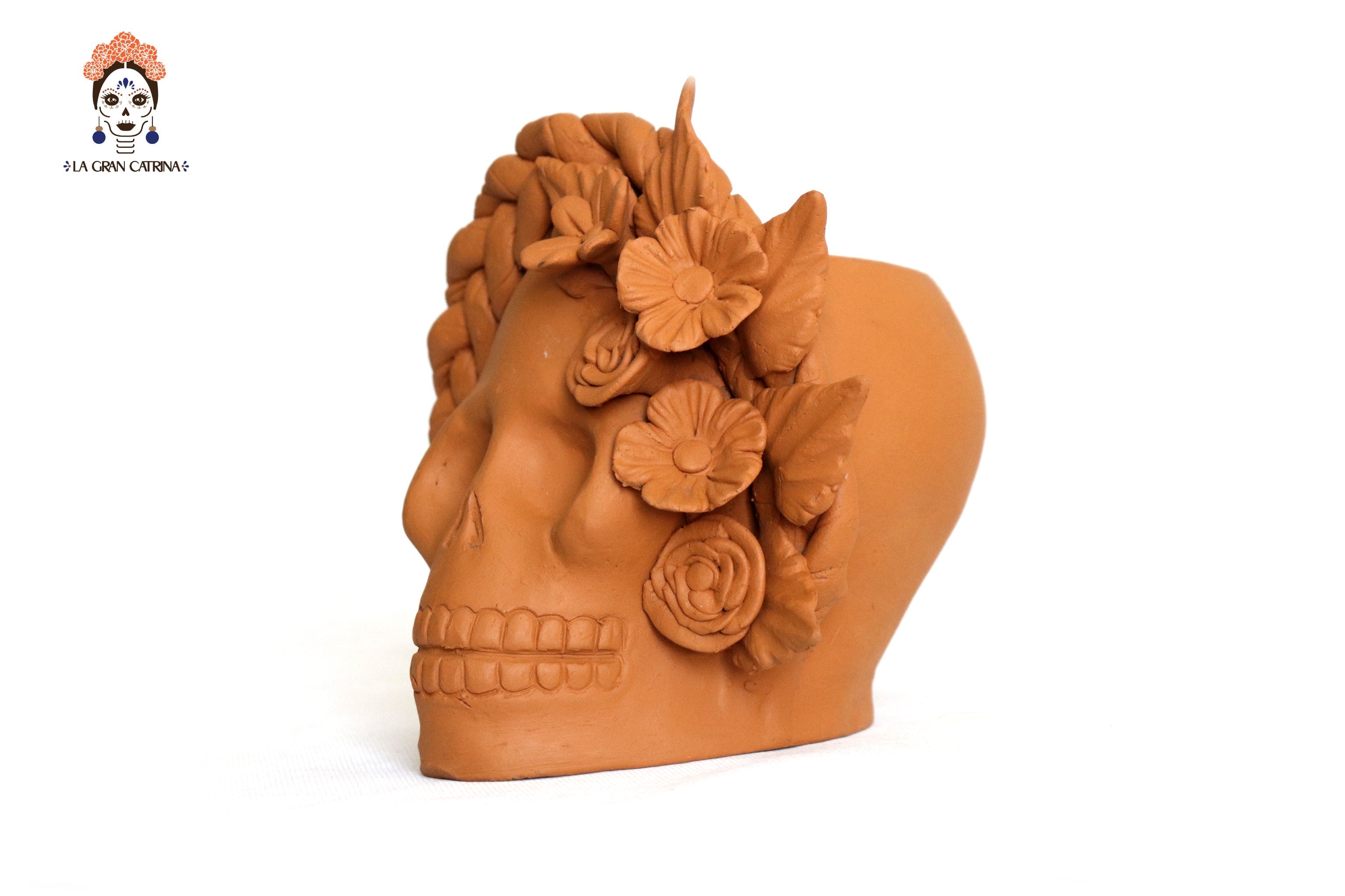 Trio of skulls - Planters medium orange Brenda Capula