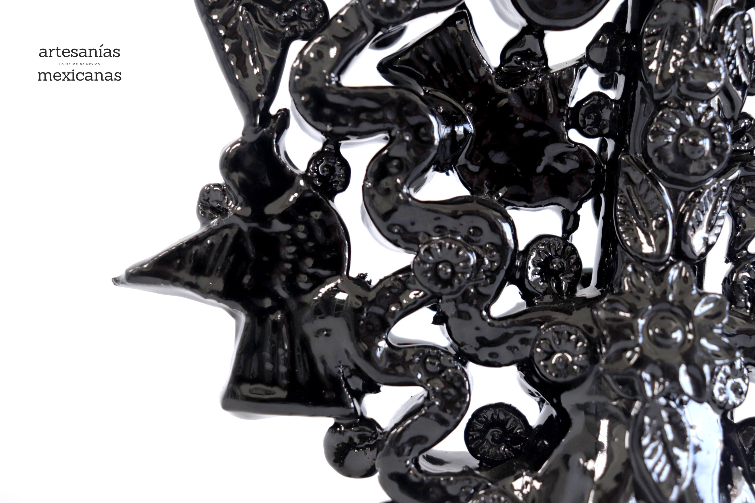 Candleholder black of 11-Candle - 11.8 in. Tereri