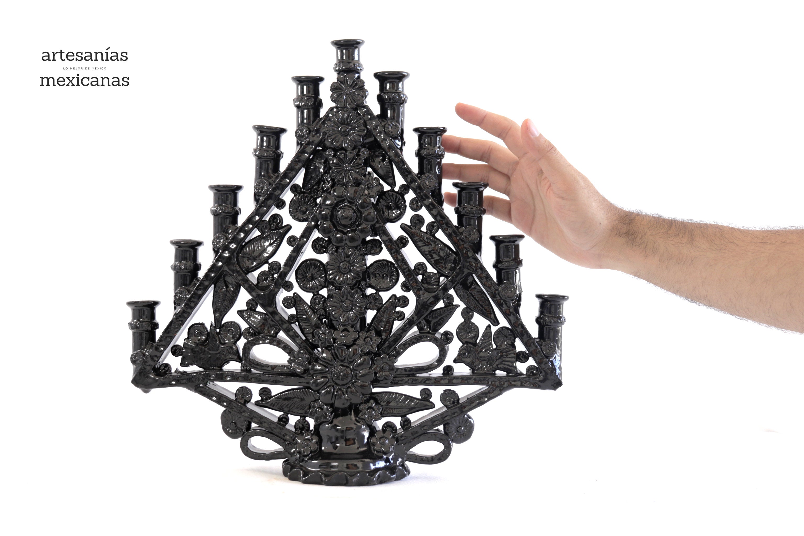 Candleholder triangulo of 11-Candle - 14.5 in. Tereri
