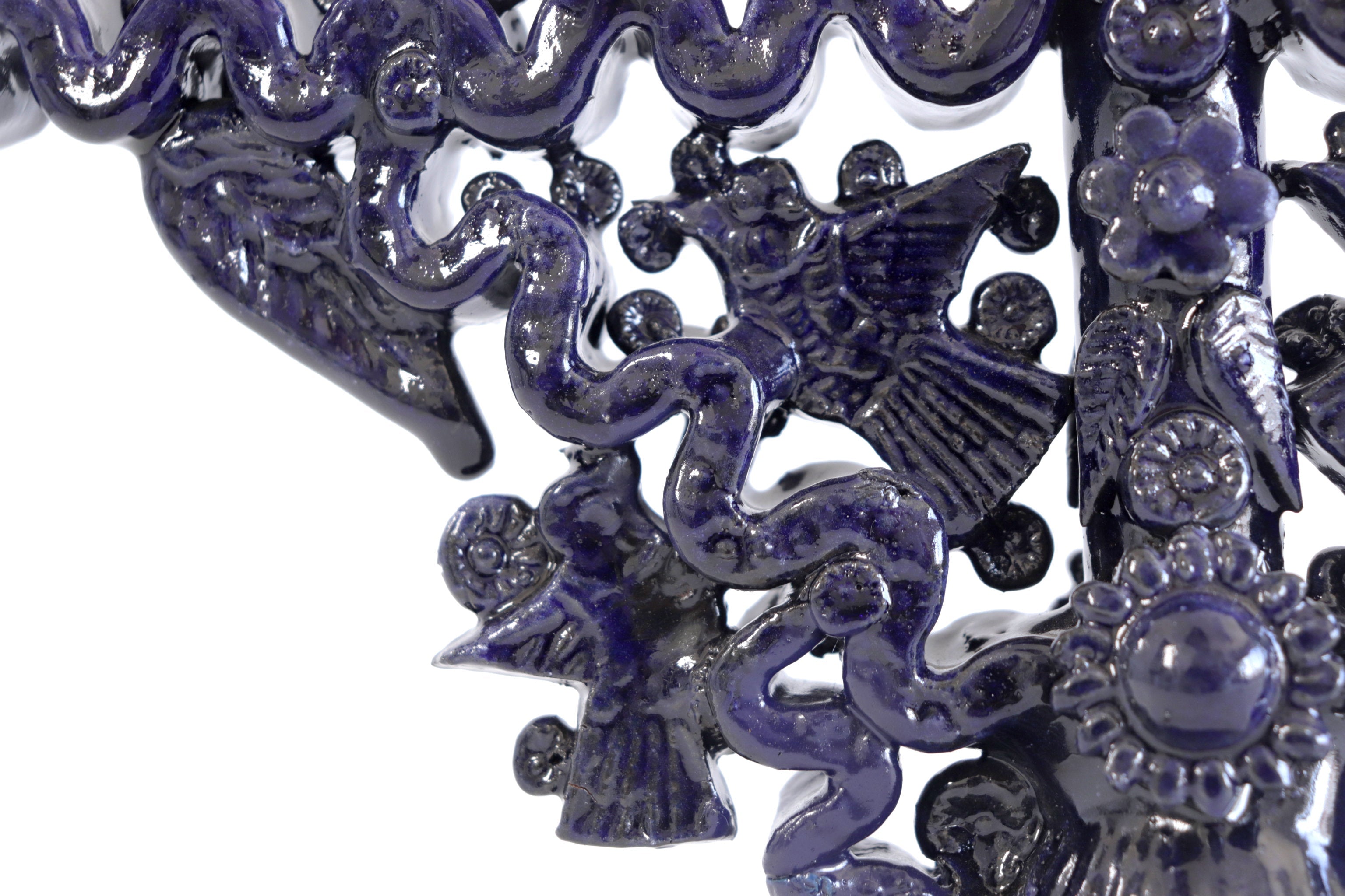 Candleholder Blue 15-Candle - 15 in. Tereri