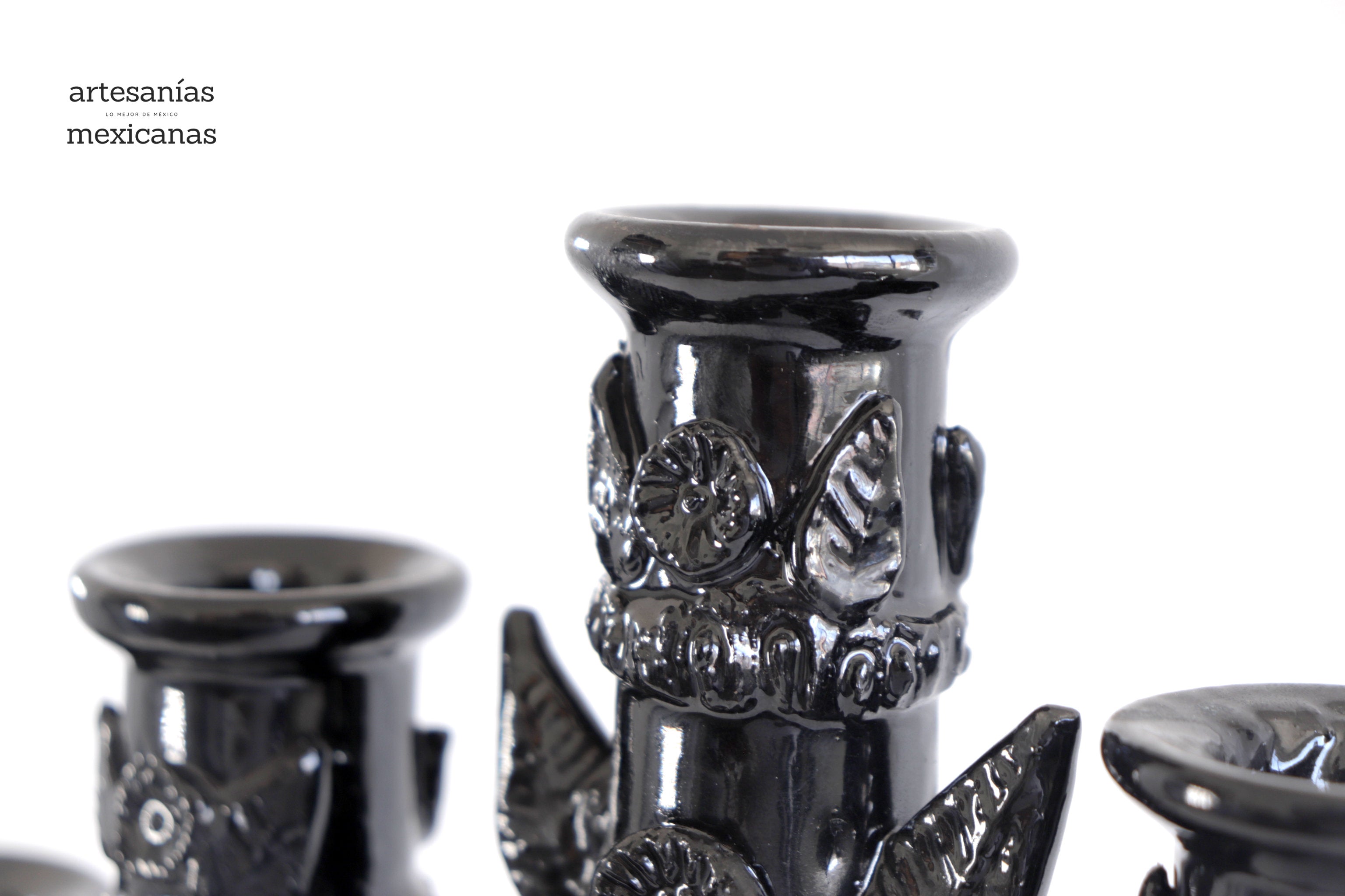 Candleholder of 5-Candle black - 10.2 in. Tereri