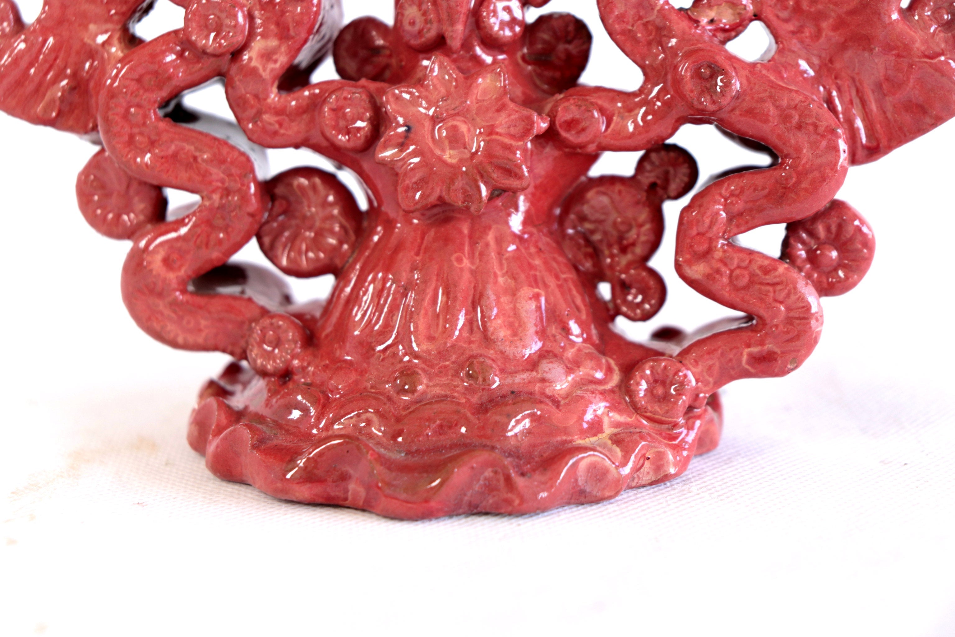Candleholder red of 9 candles - 7 in. - Made to Order Tereri