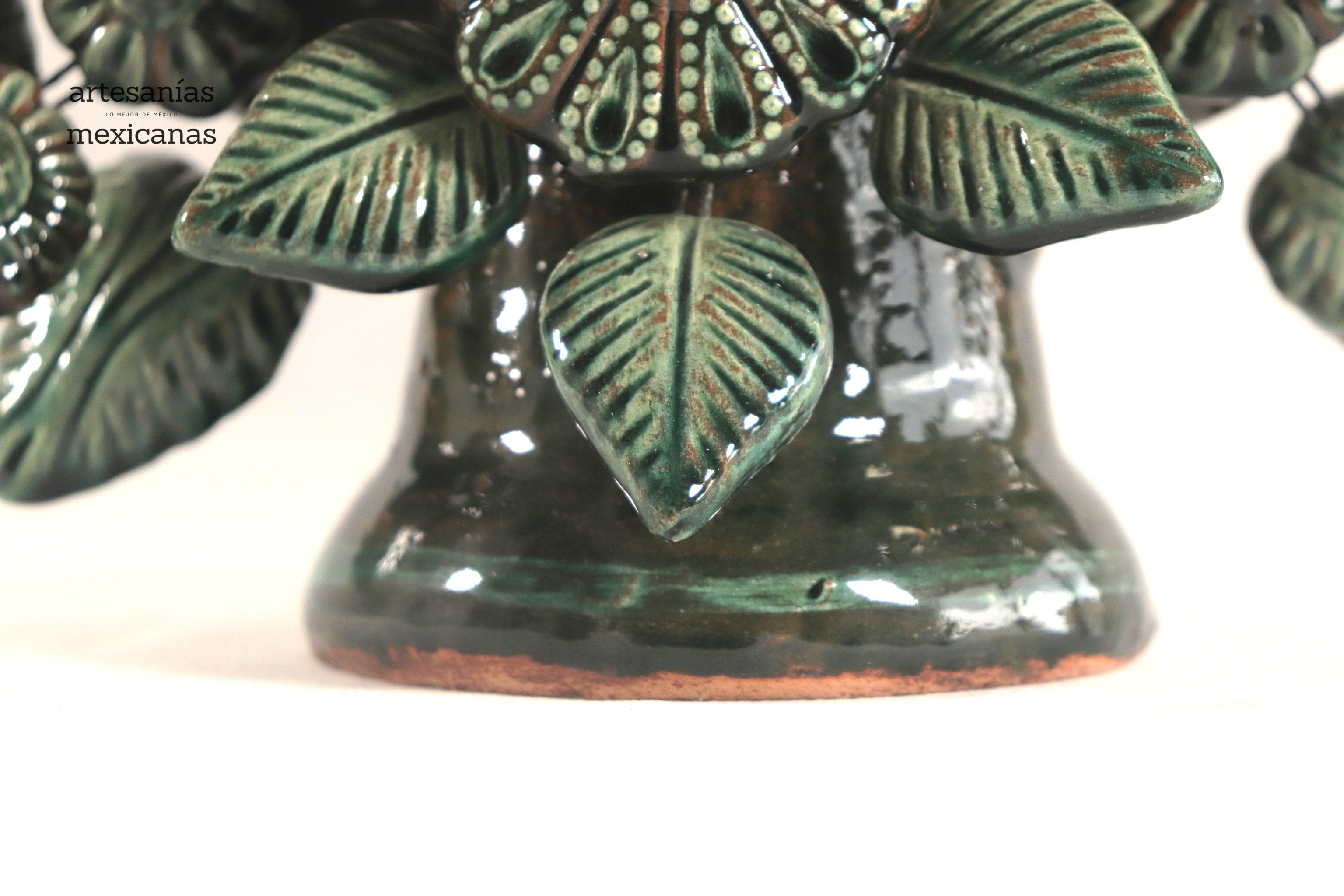 Tree of Life Medium Green - 3 Candles - 14.5 in. Montoya
