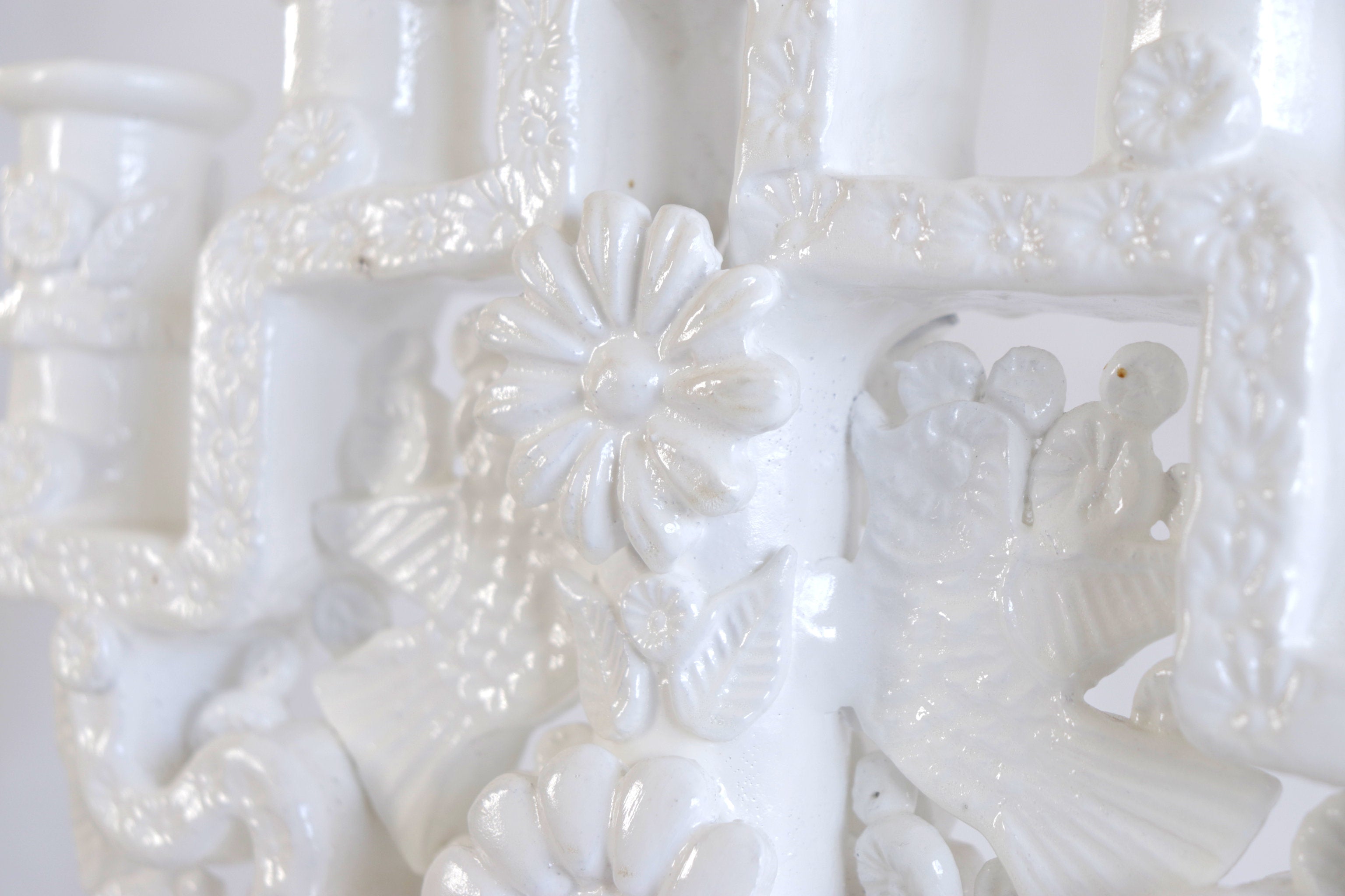 Candleholder of 5-Candle white - 10.2 in. Tereri