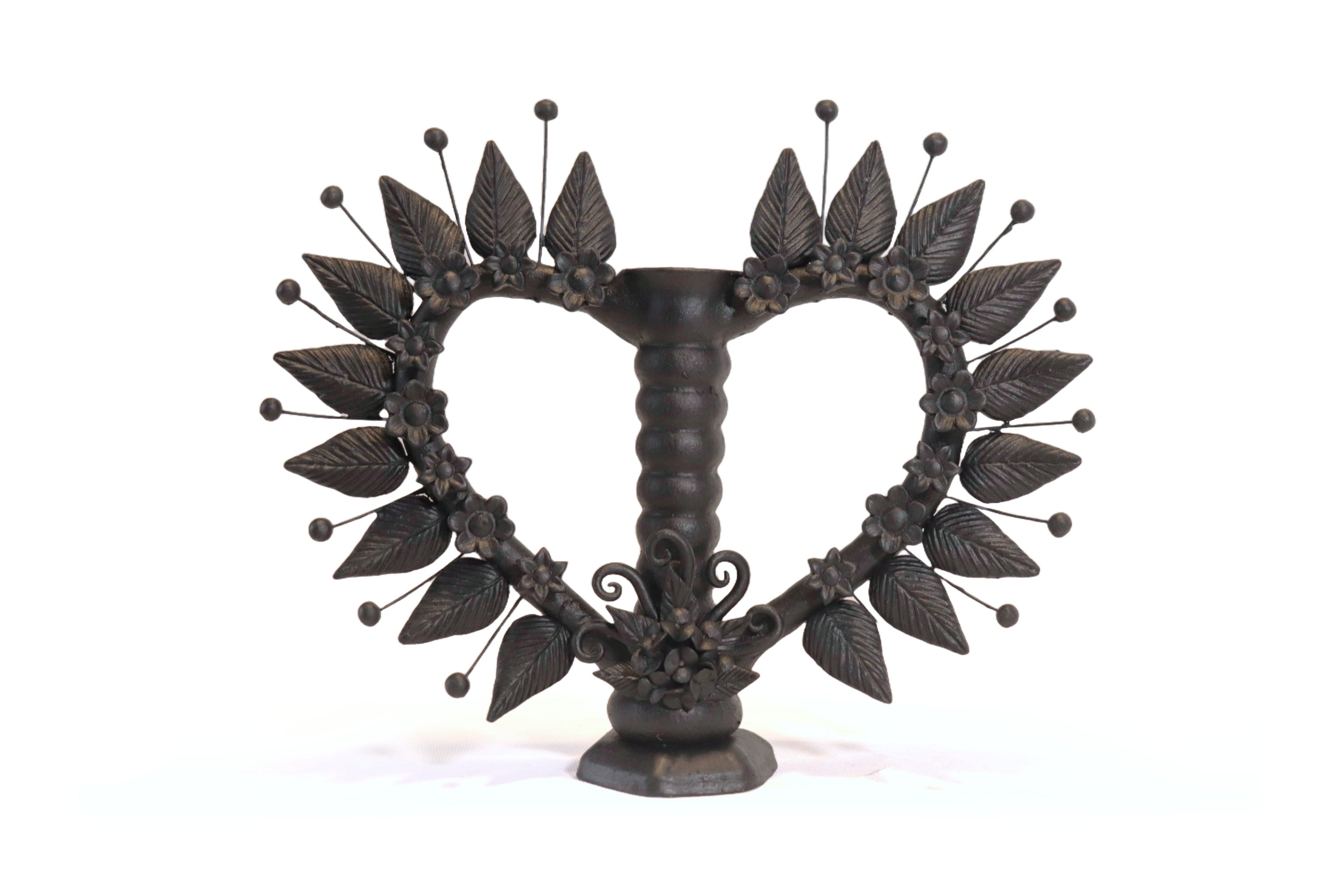 Candleholder of Heart Black Pery