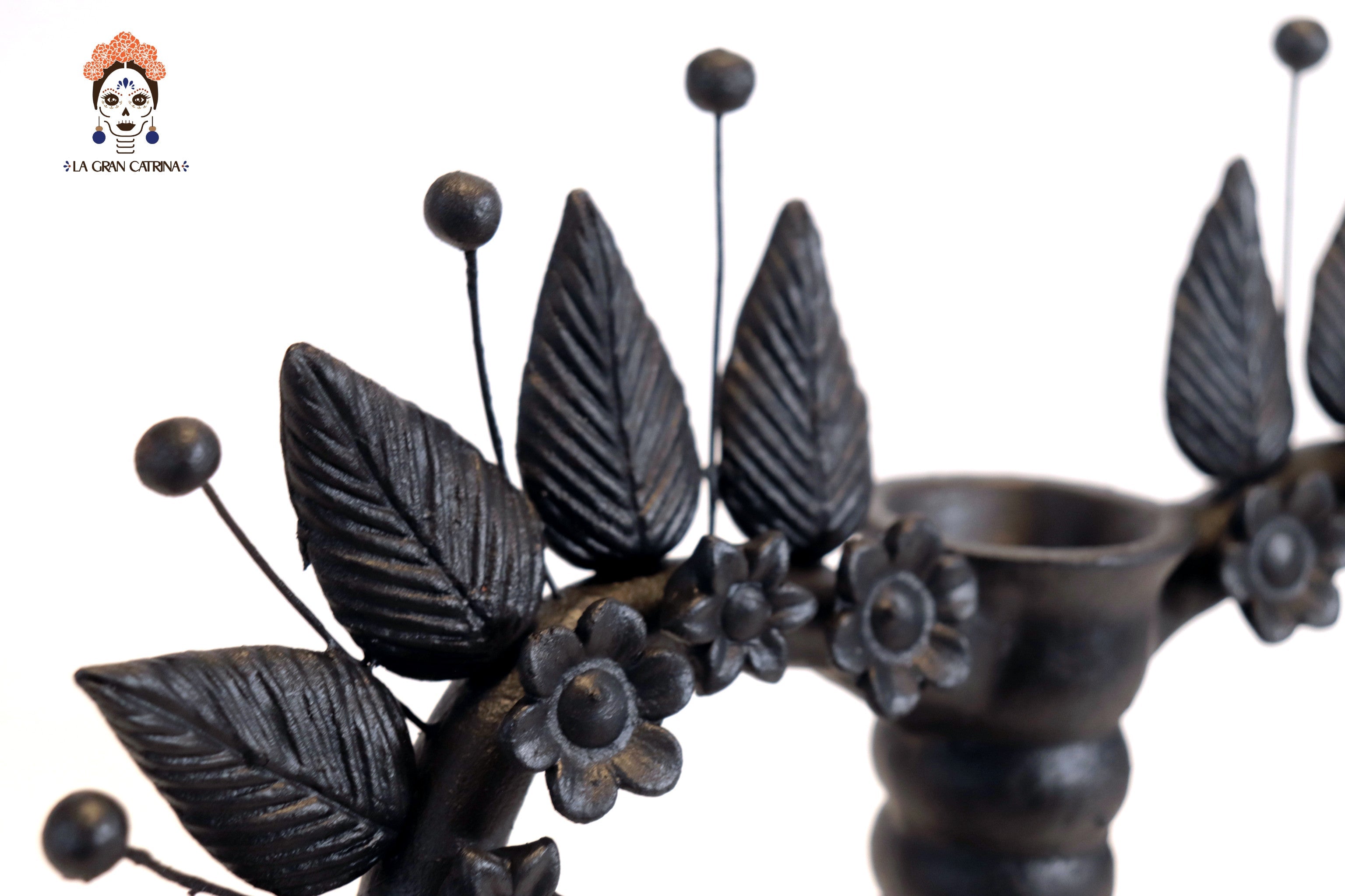 Candleholder of Heart Black Pery