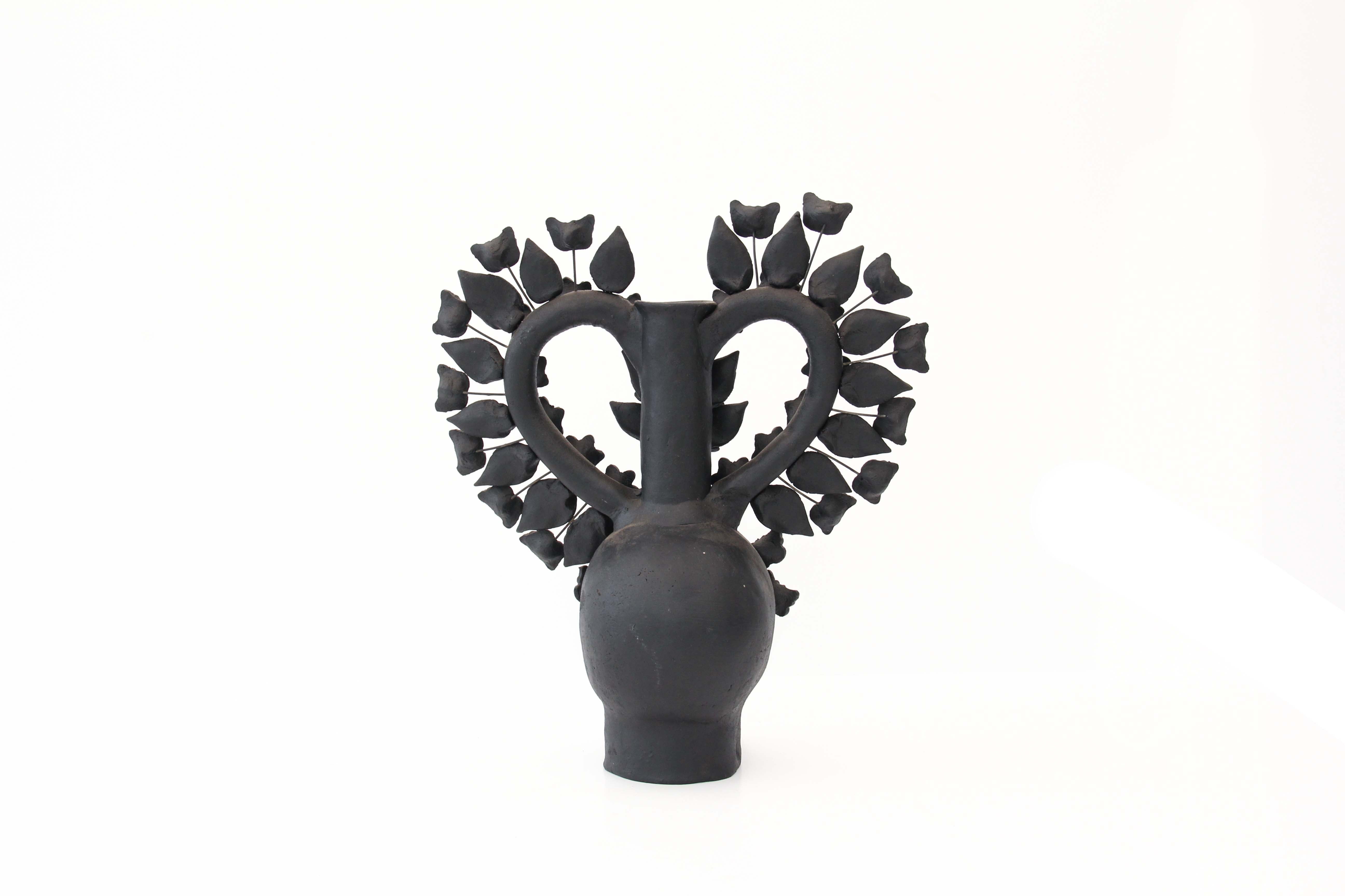 Candleholder Day of the Dead Black - 11.5 in. Pery