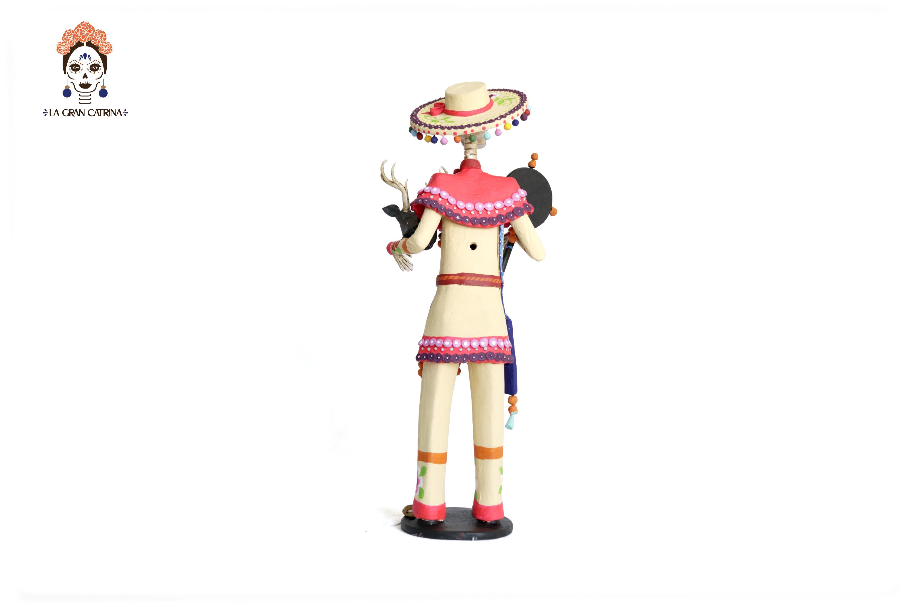 Pair of Catrines Huicholes - 20 in. Adan