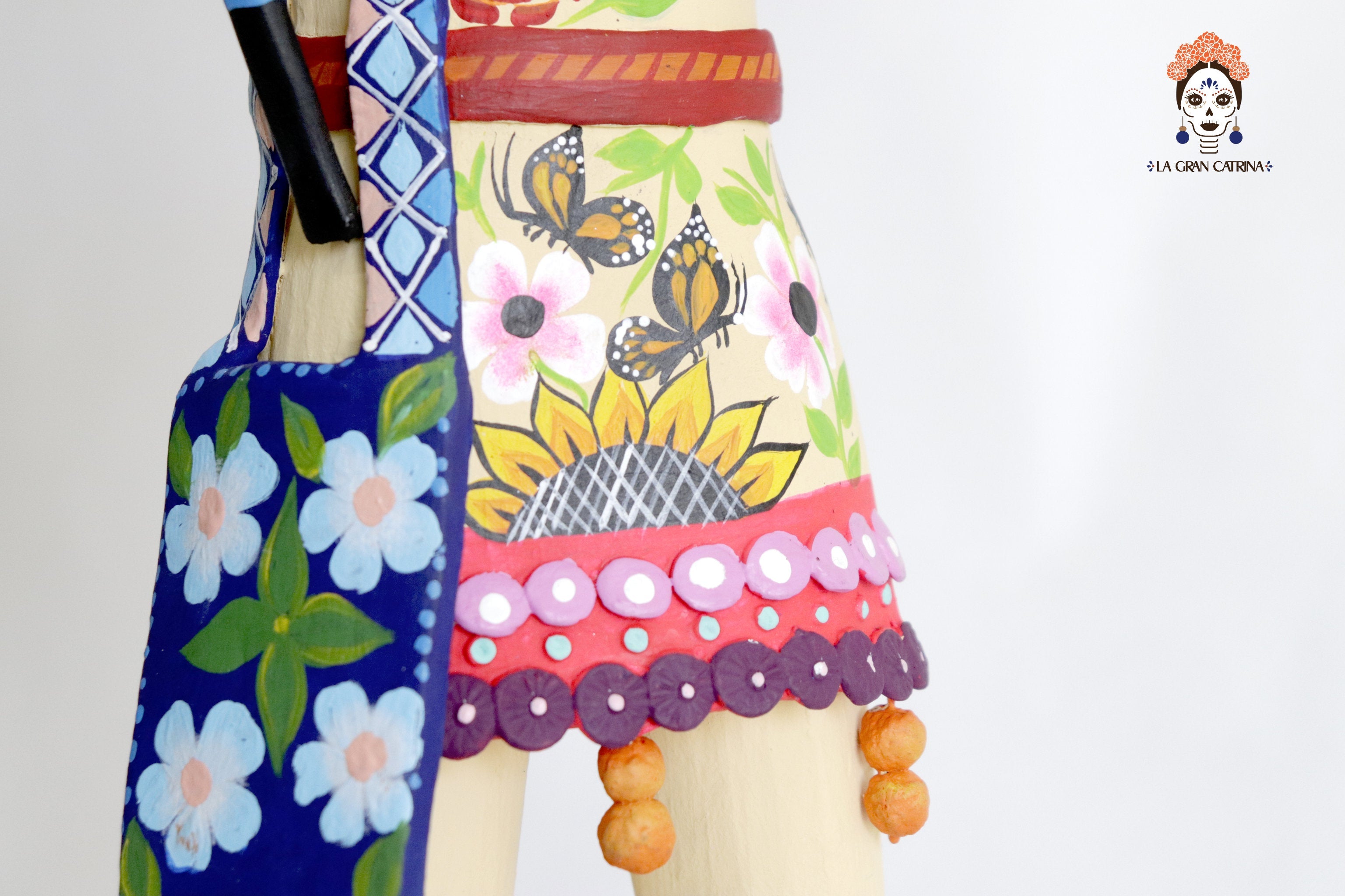 Pair of Catrines Huicholes - 20 in. Adan