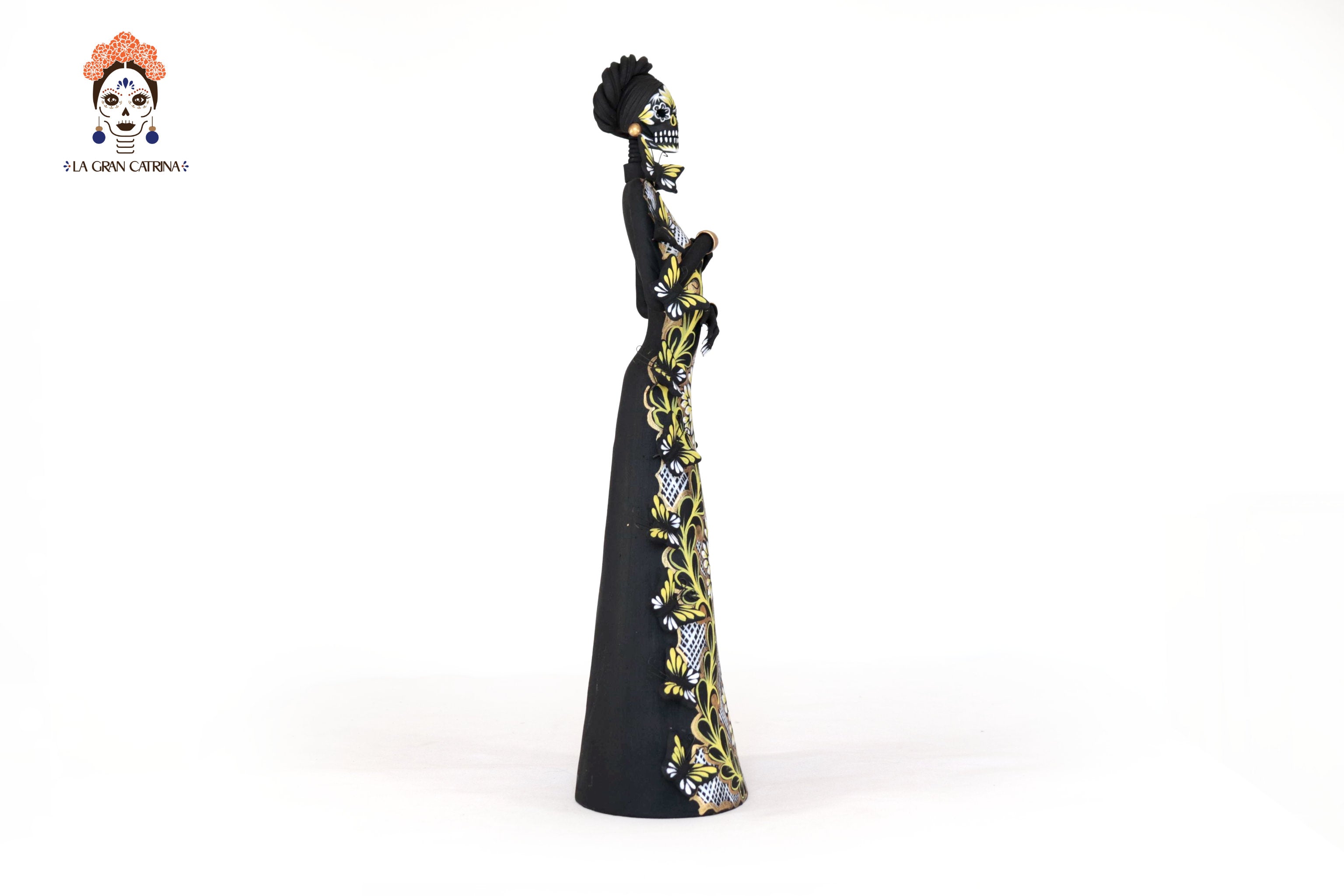Catrinas hermanas of butterflies - White and yellow - 20 in. Adan