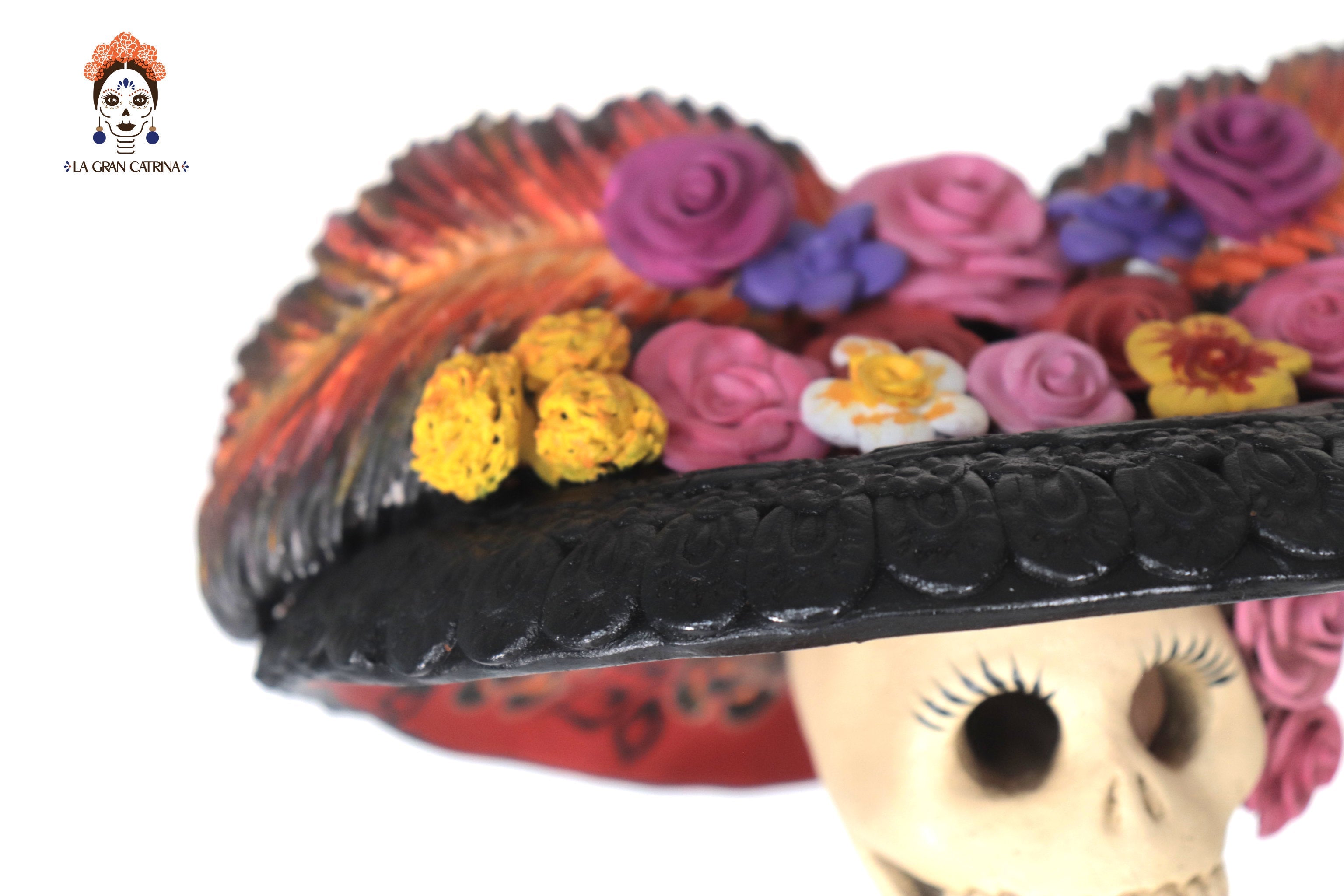 Pareja Catrines Elegantes with Flowers of Marigold - 28.7 in. Carolina y Ramon de la Cruz