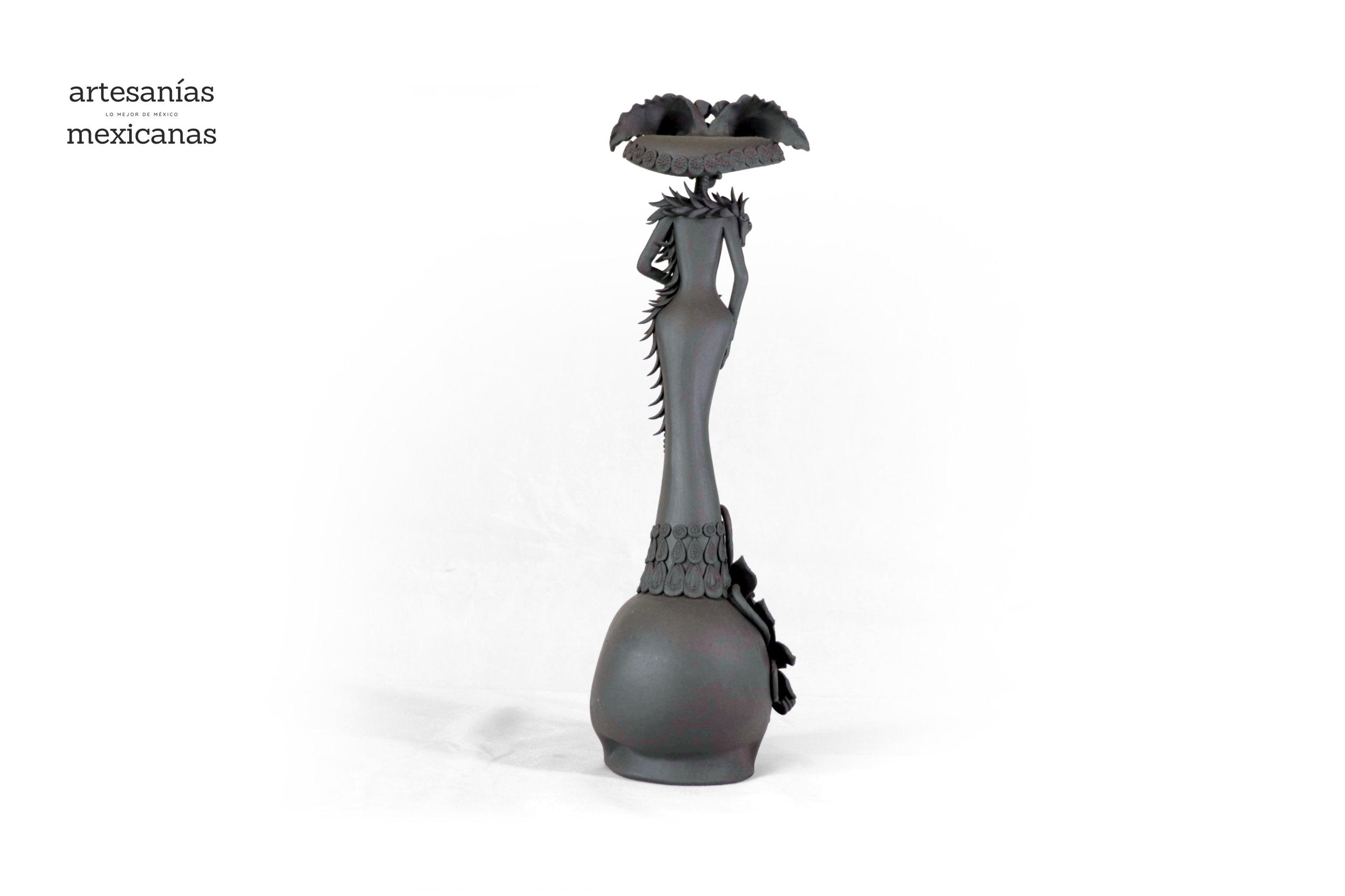 Catrina black on skull - 19 in. Adan