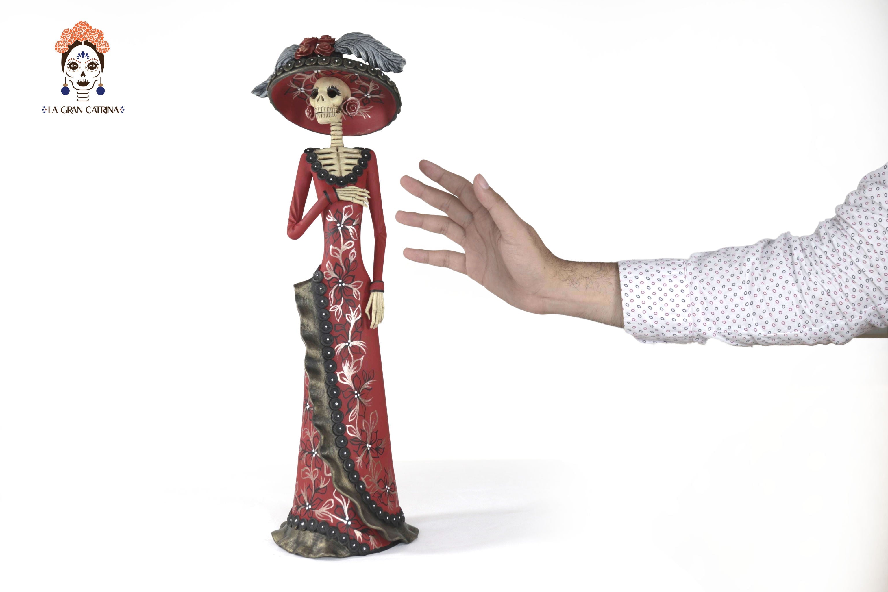 Catrina garbancera of vestido red - 18 in. - in. Production Adan