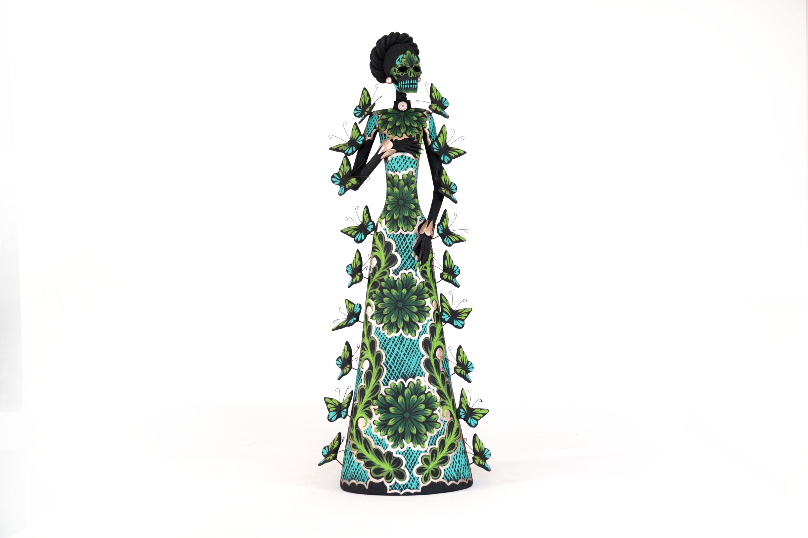 Catrinas hermanas of butterflies - Green - 20 in. Adan