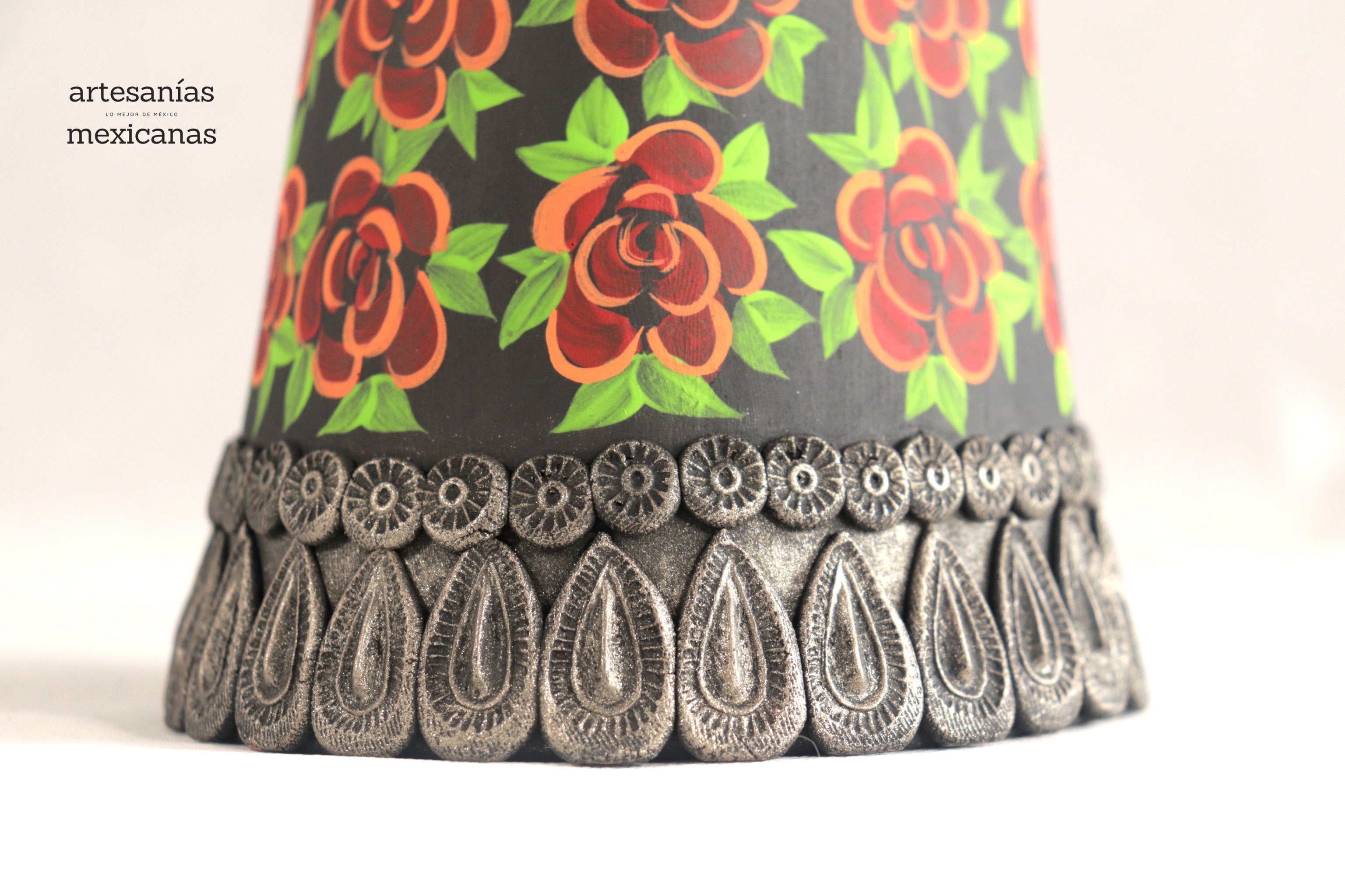 La Frida with la serpiente with Flowers orange - 18 in. Adan
