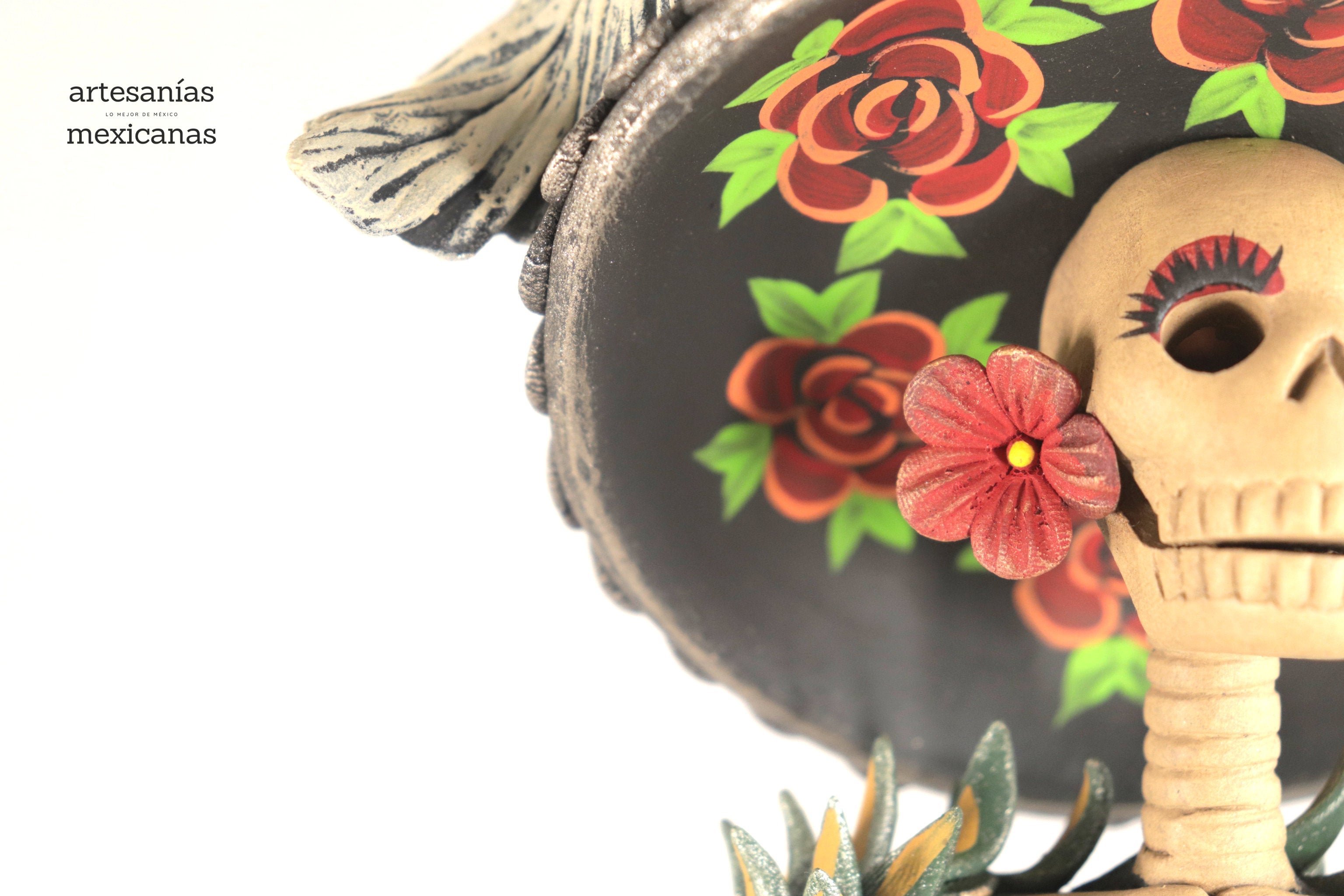 La Frida with la serpiente with Flowers orange - 18 in. Adan