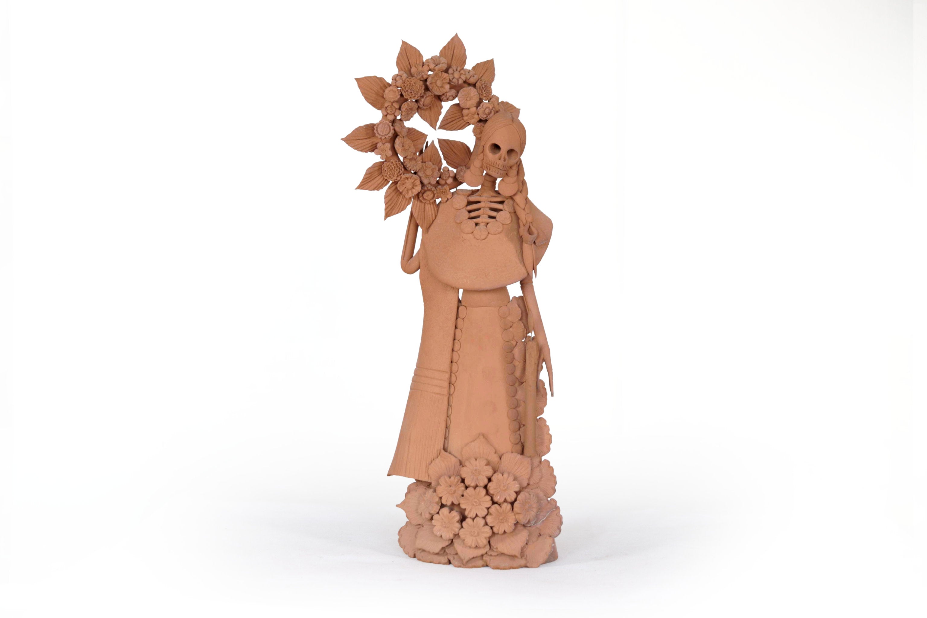 Catrina with Crown of Dead 16.9 in. Carlos Ayala Capula