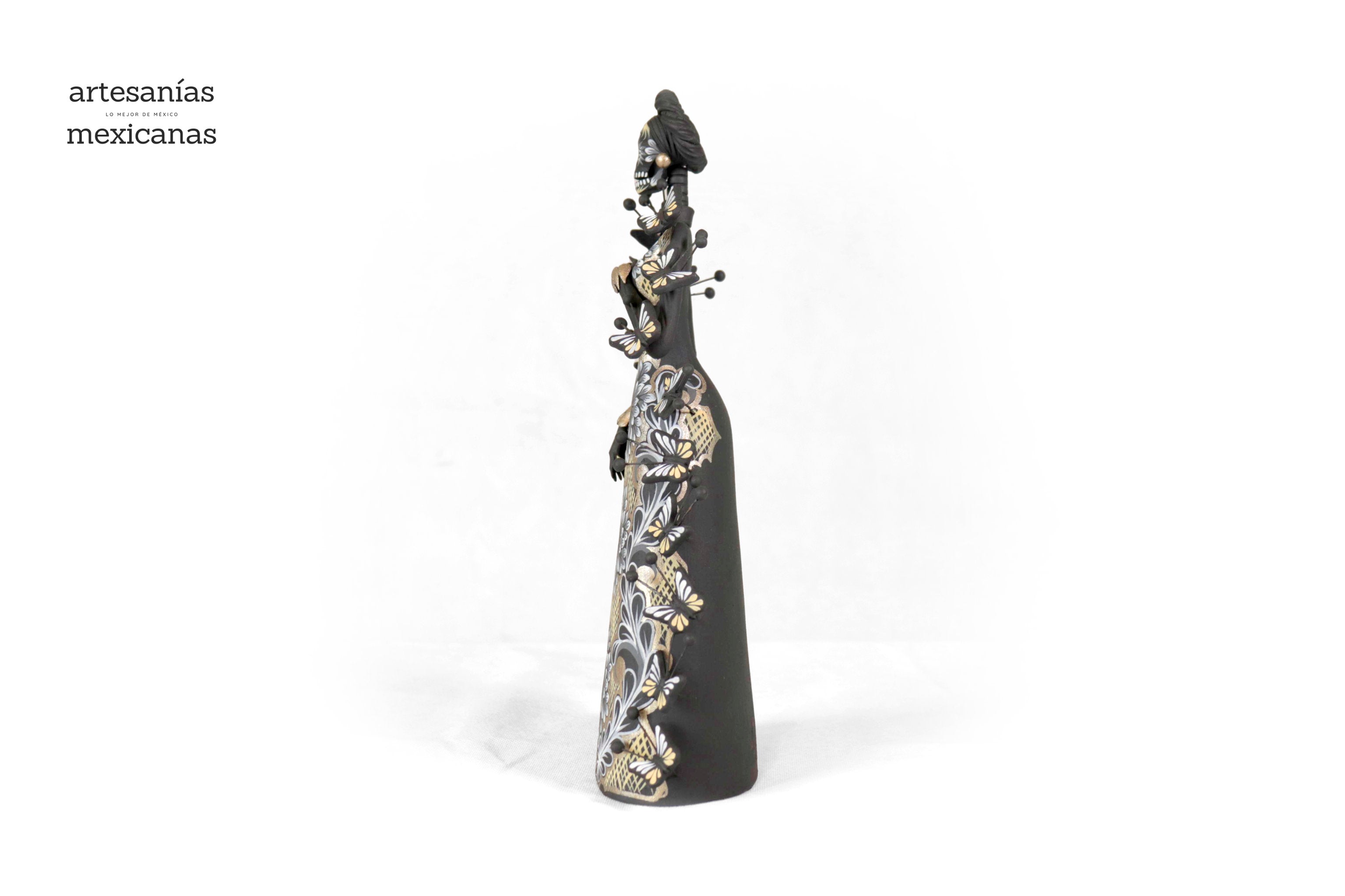 Catrina of butterflies gray and yellow - 12 in. Adan