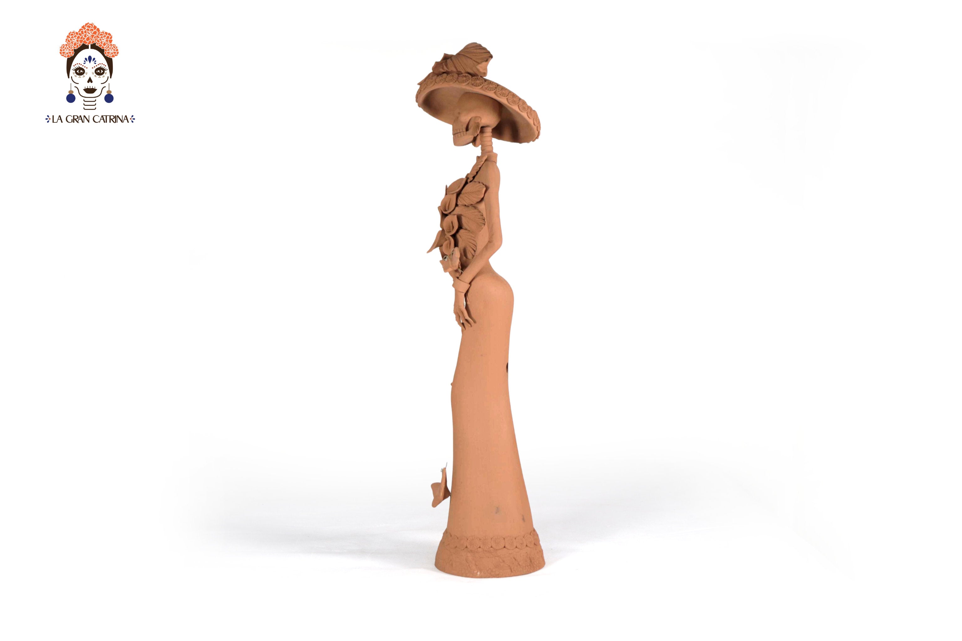 Catrina with Hat and Ramo - 18.5 in. Adan