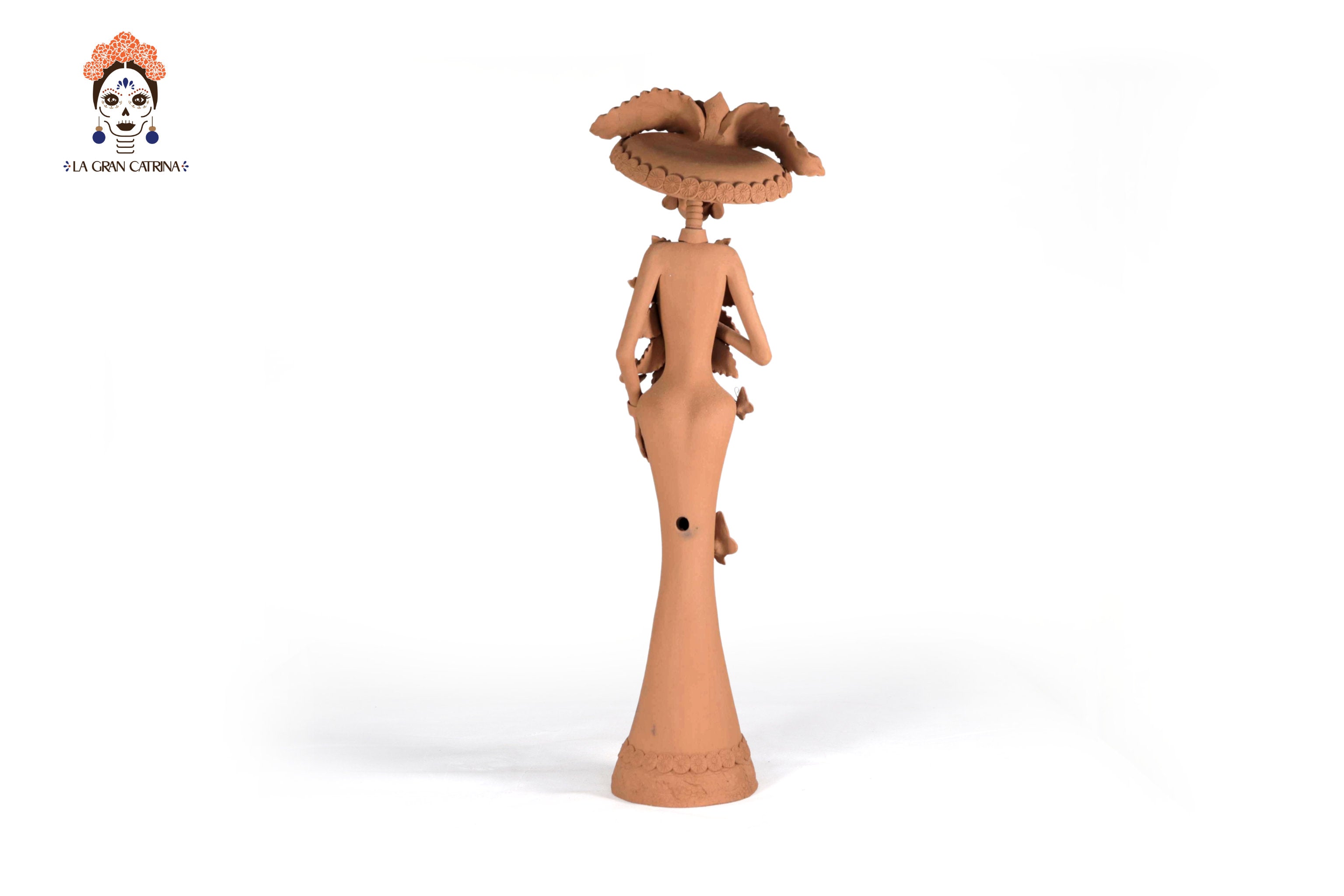 Catrina with Hat and Ramo - 18.5 in. Adan