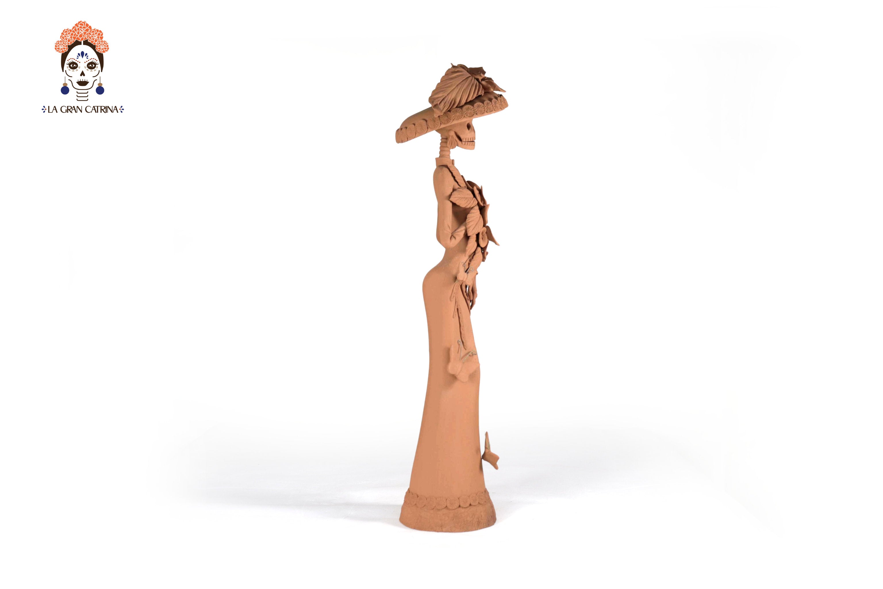 Catrina with Hat and Ramo - 18.5 in. Adan
