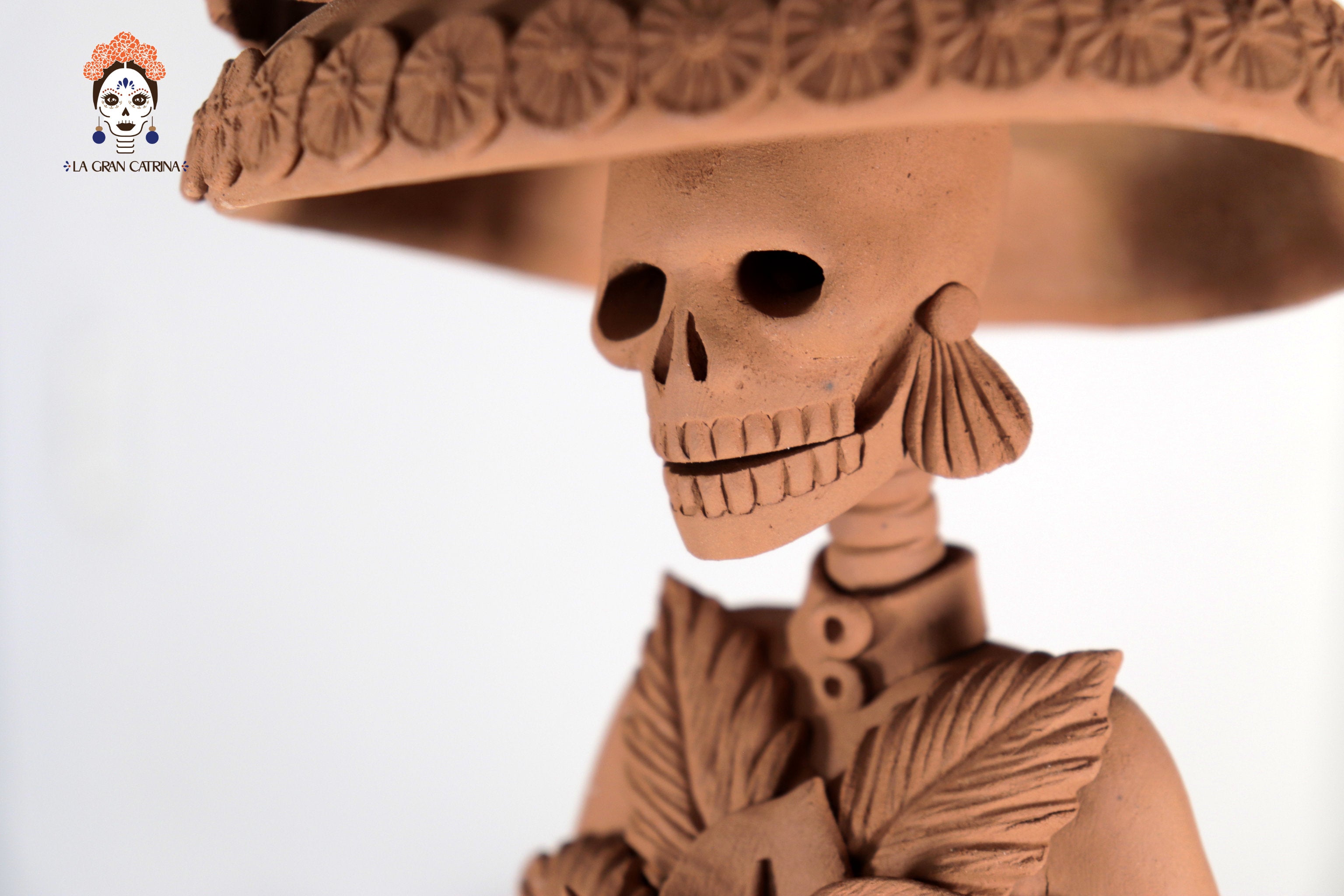 Catrina with Hat and Ramo - 18.5 in. Adan