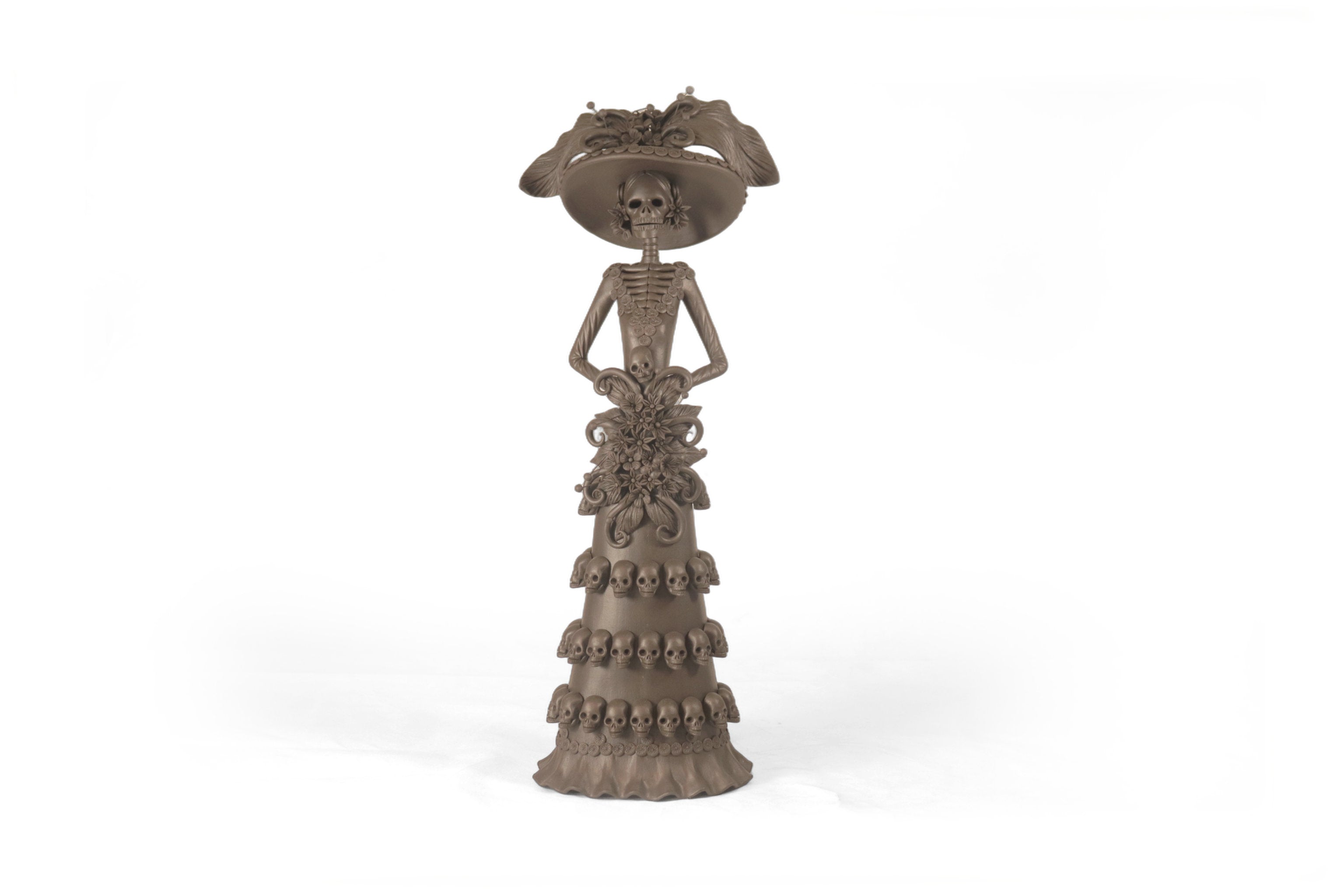 Catrina with Calaveritas Brown - 20 in. - in. Production Adan