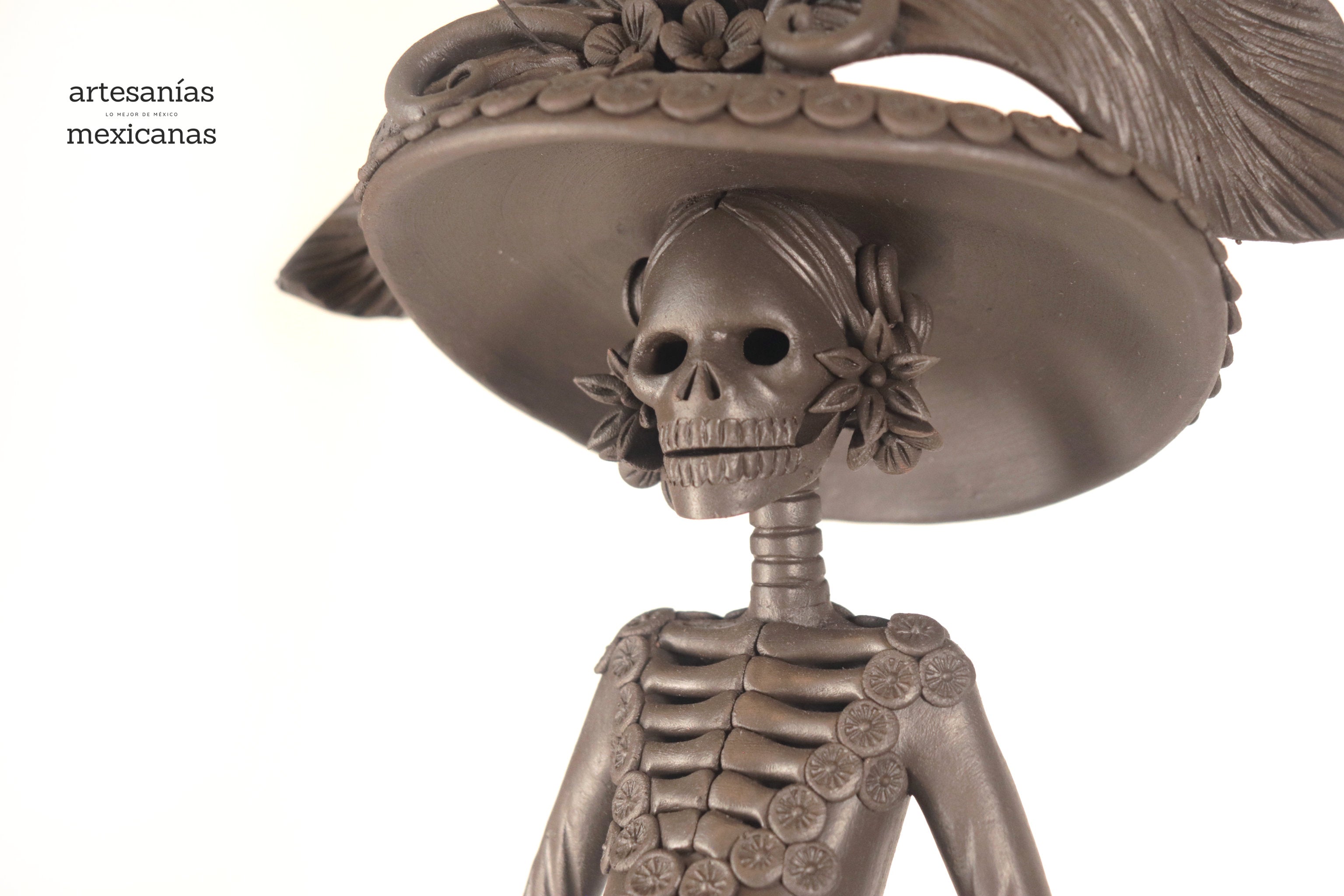 Catrina with Calaveritas Brown - 20 in. - in. Production Adan
