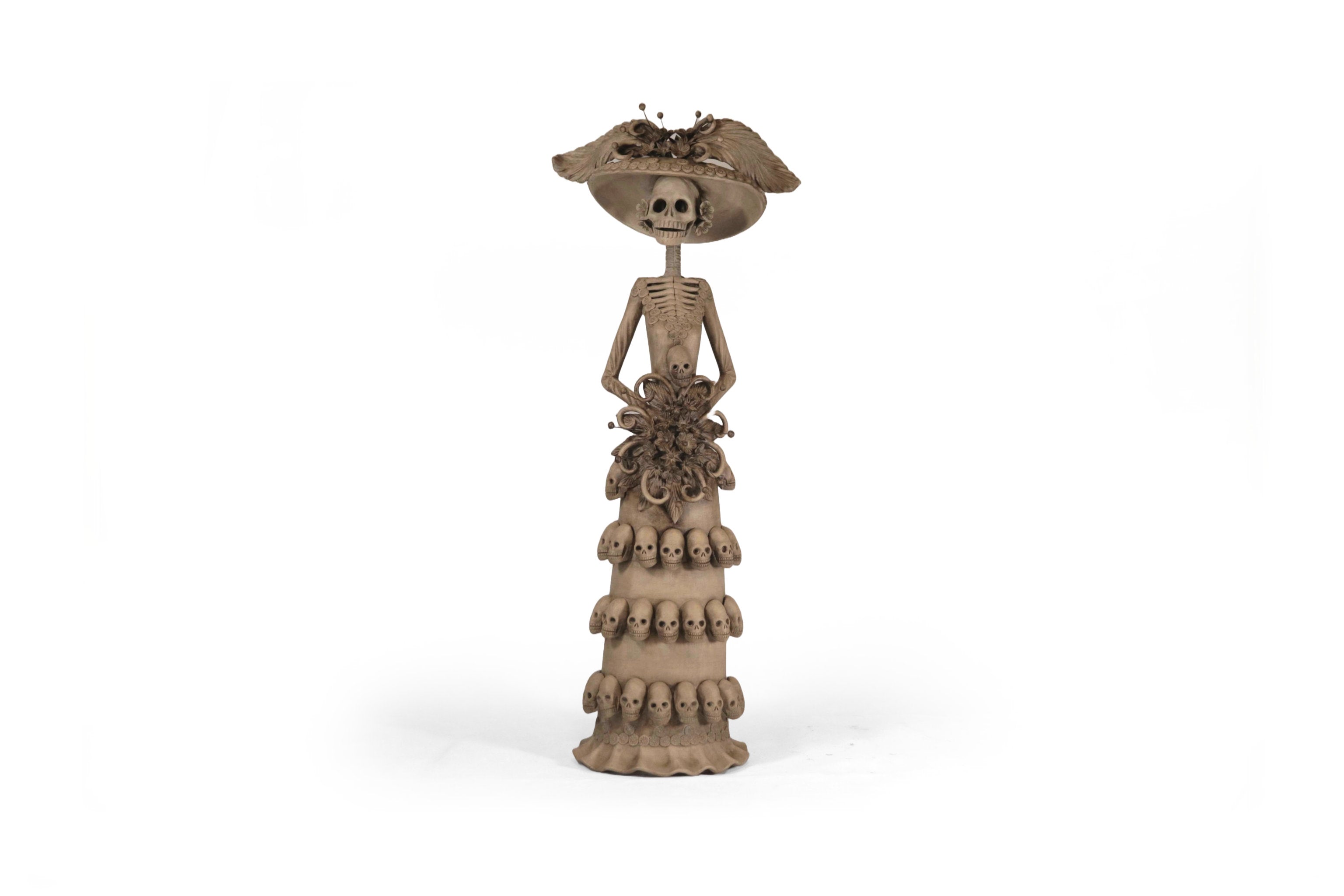Catrina with calaveritas beige - 26 in. - in. Production Adan