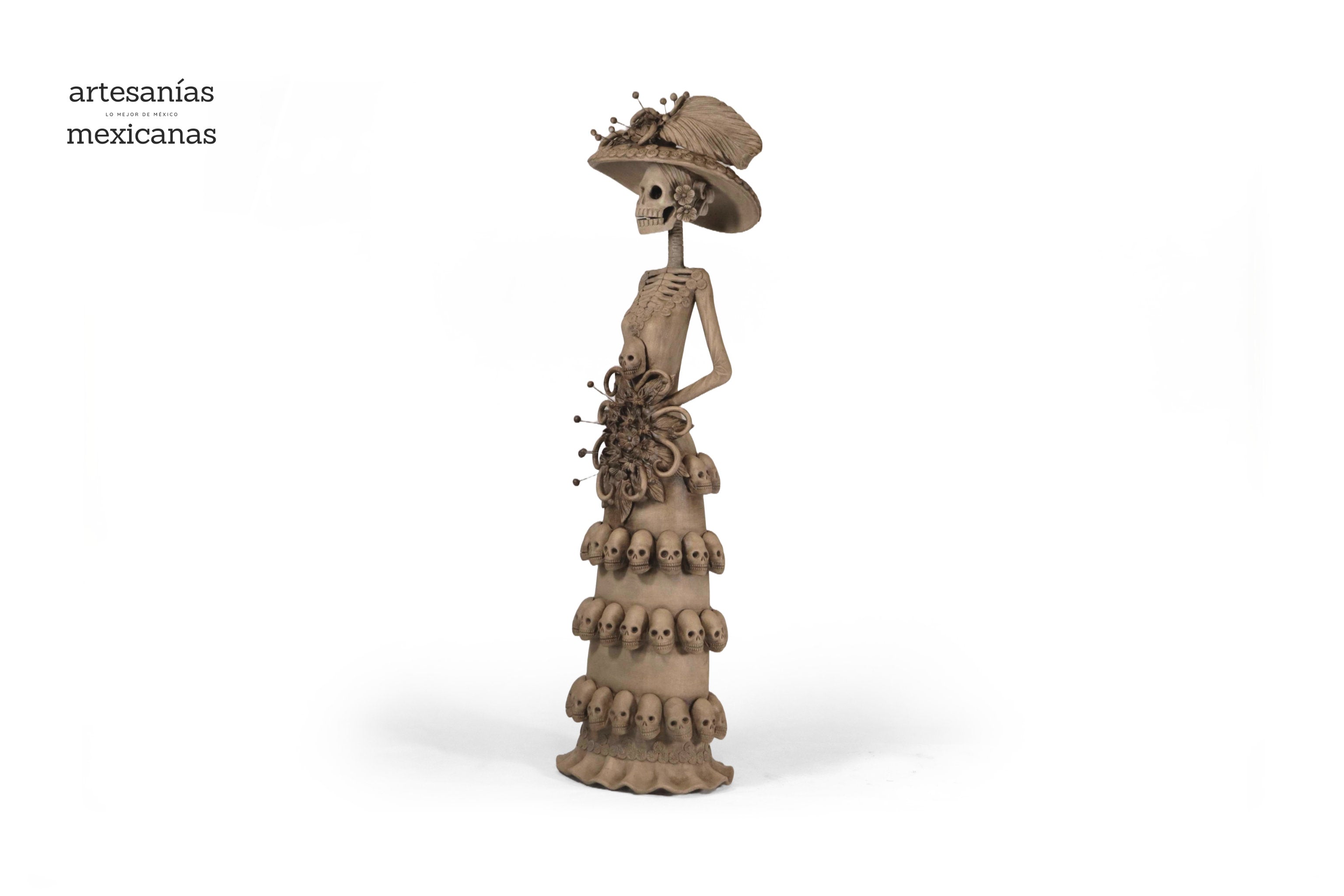 Catrina with calaveritas beige - 26 in. - in. Production Adan