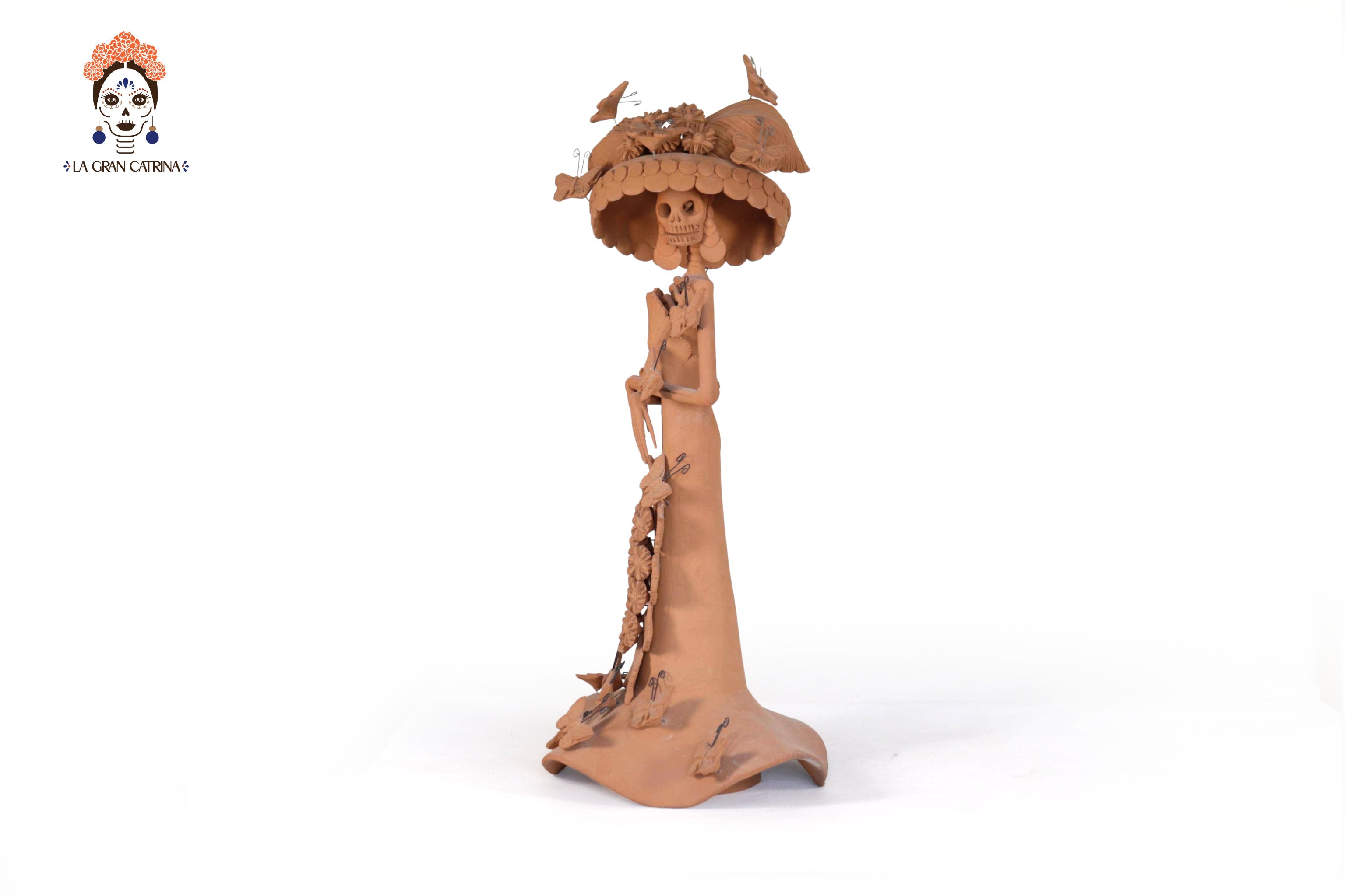 Catrina with Hat of Dead 16.9 in. Carlos Ayala Capula
