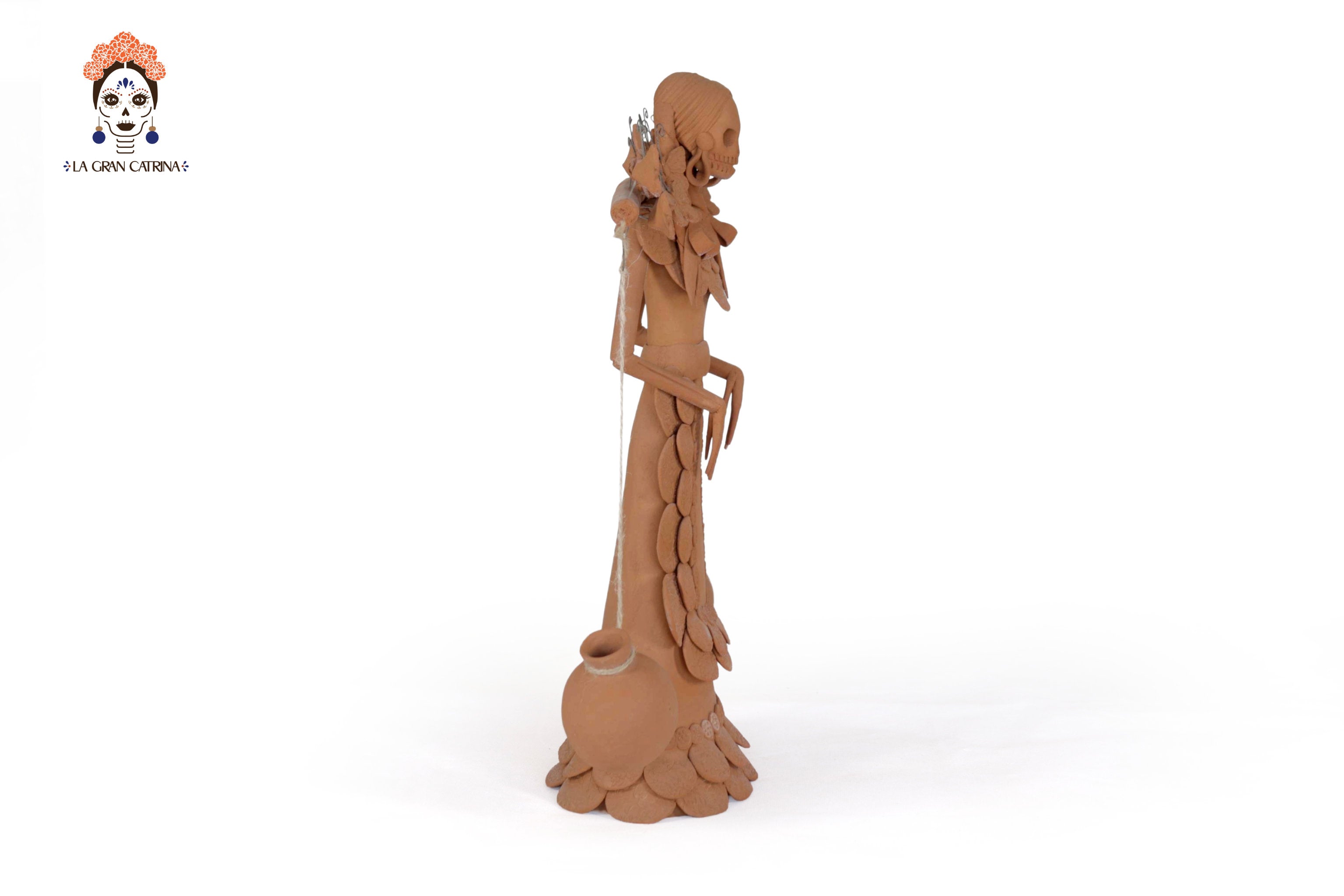 Catrina with Vases 14.9 in. Carlos Ayala Capula