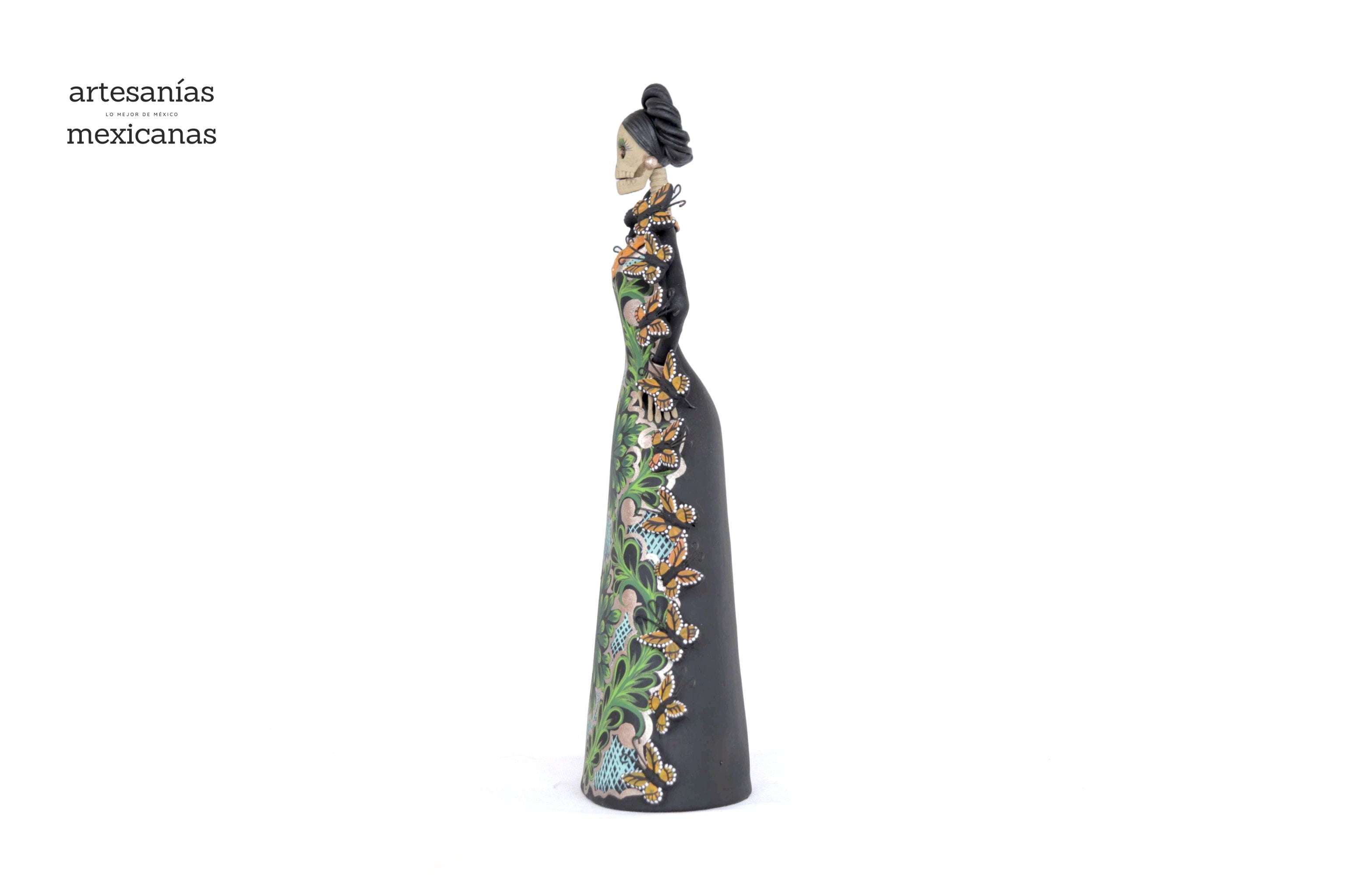 Catrina of butterflies monarcas green - 12 in. Adan