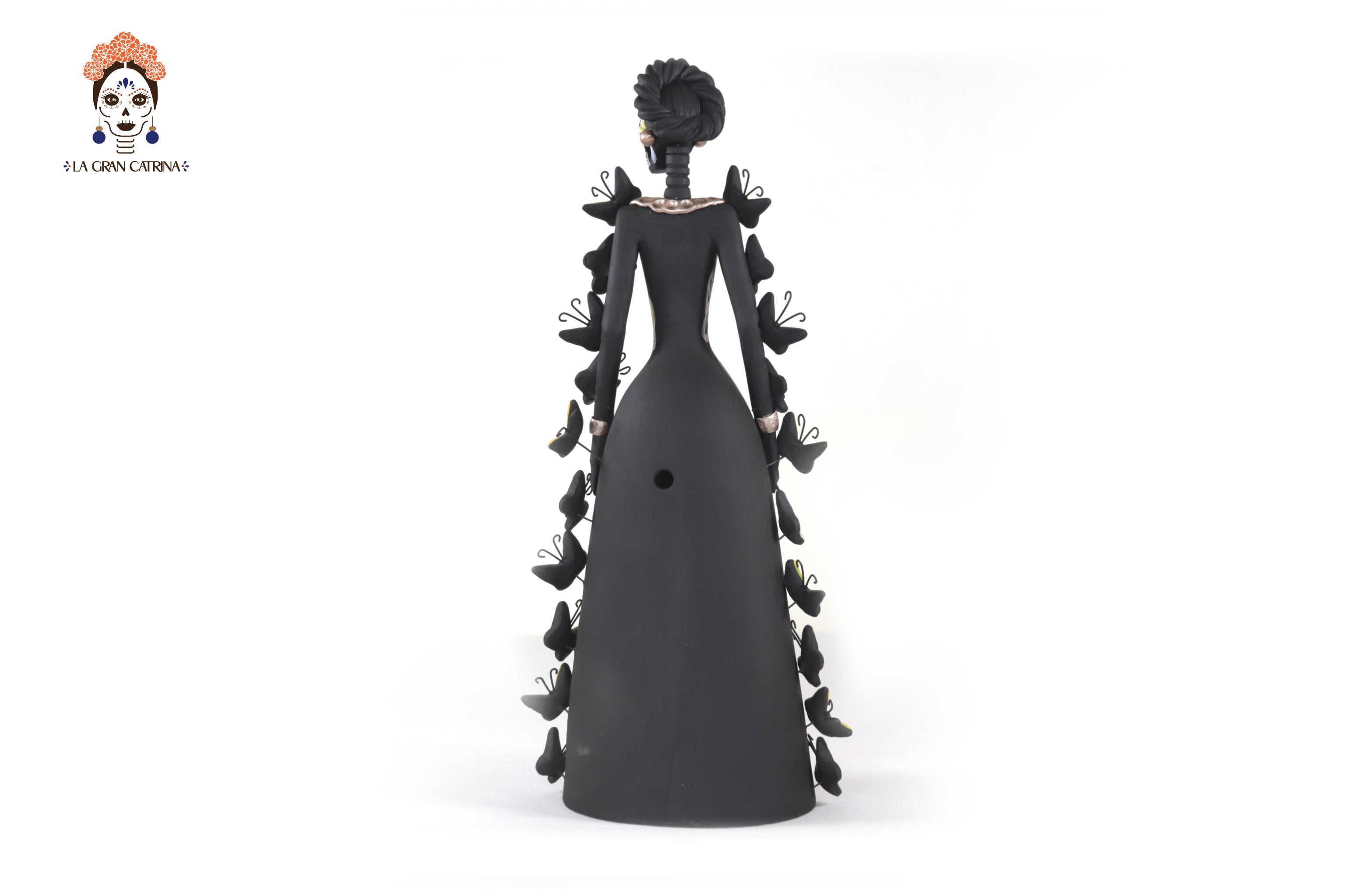 Catrina of butterflies White and yellow - 12 in. - in. Production Adan