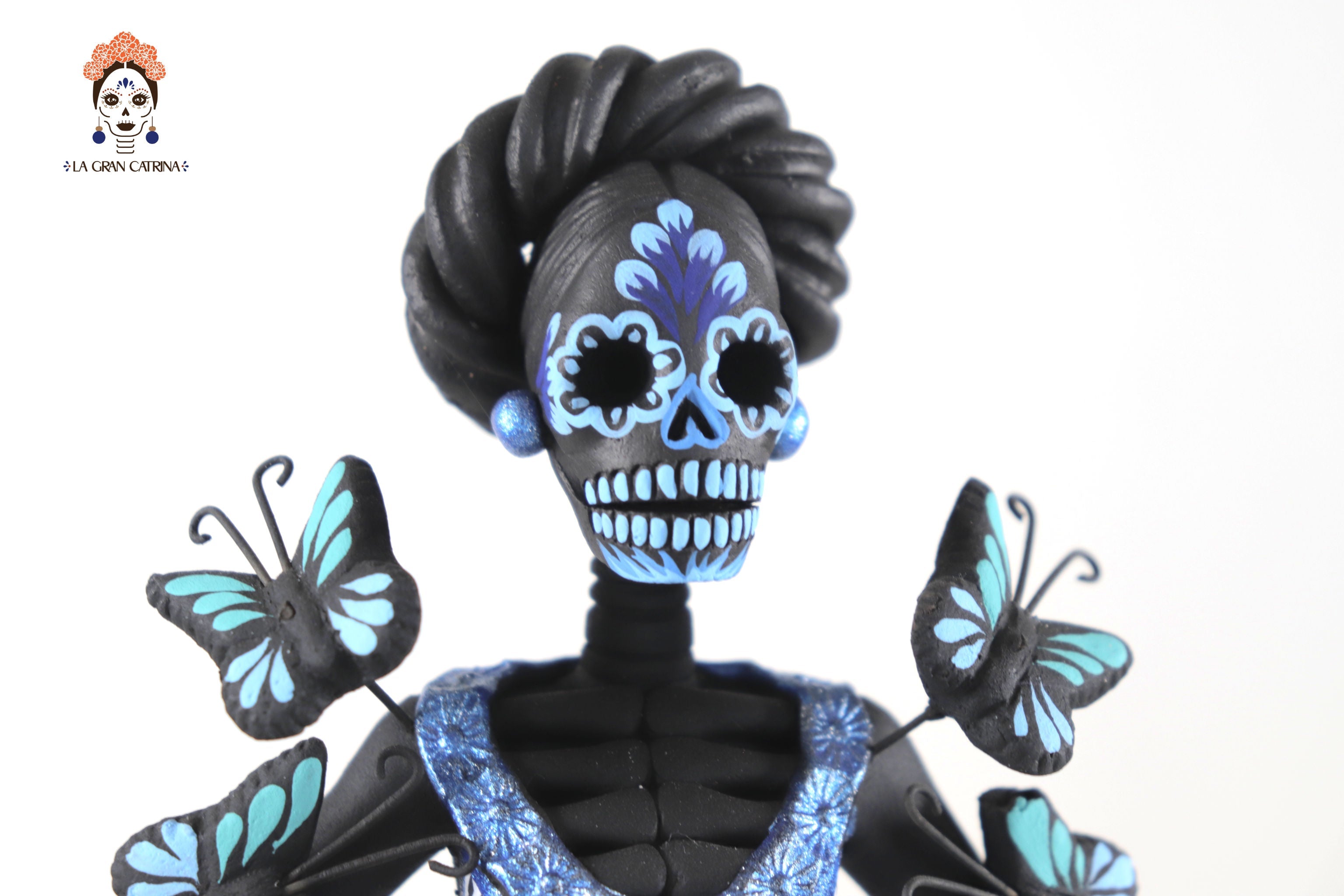 Catrina of butterflies Blue - 12 in. Adan
