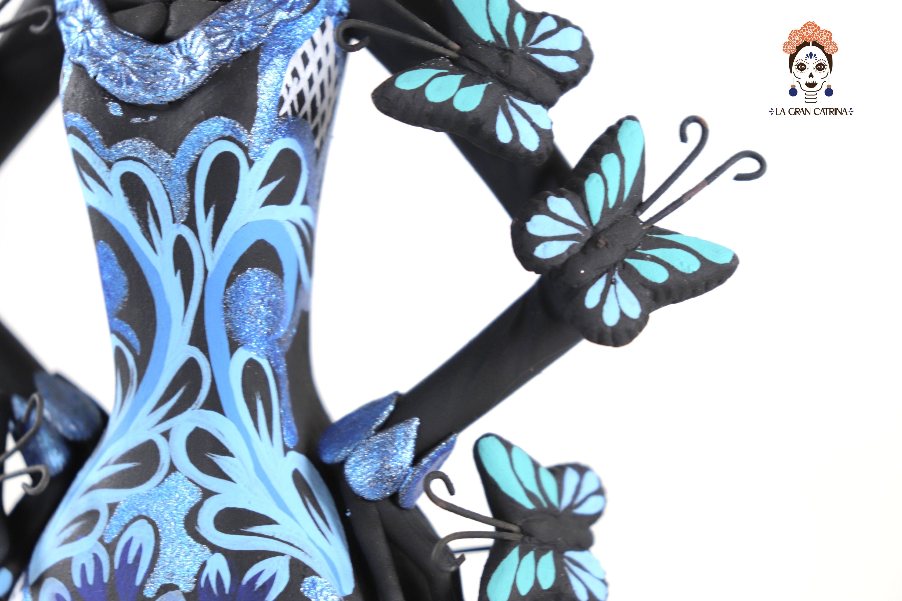 Catrina of butterflies Blue - 12 in. Adan