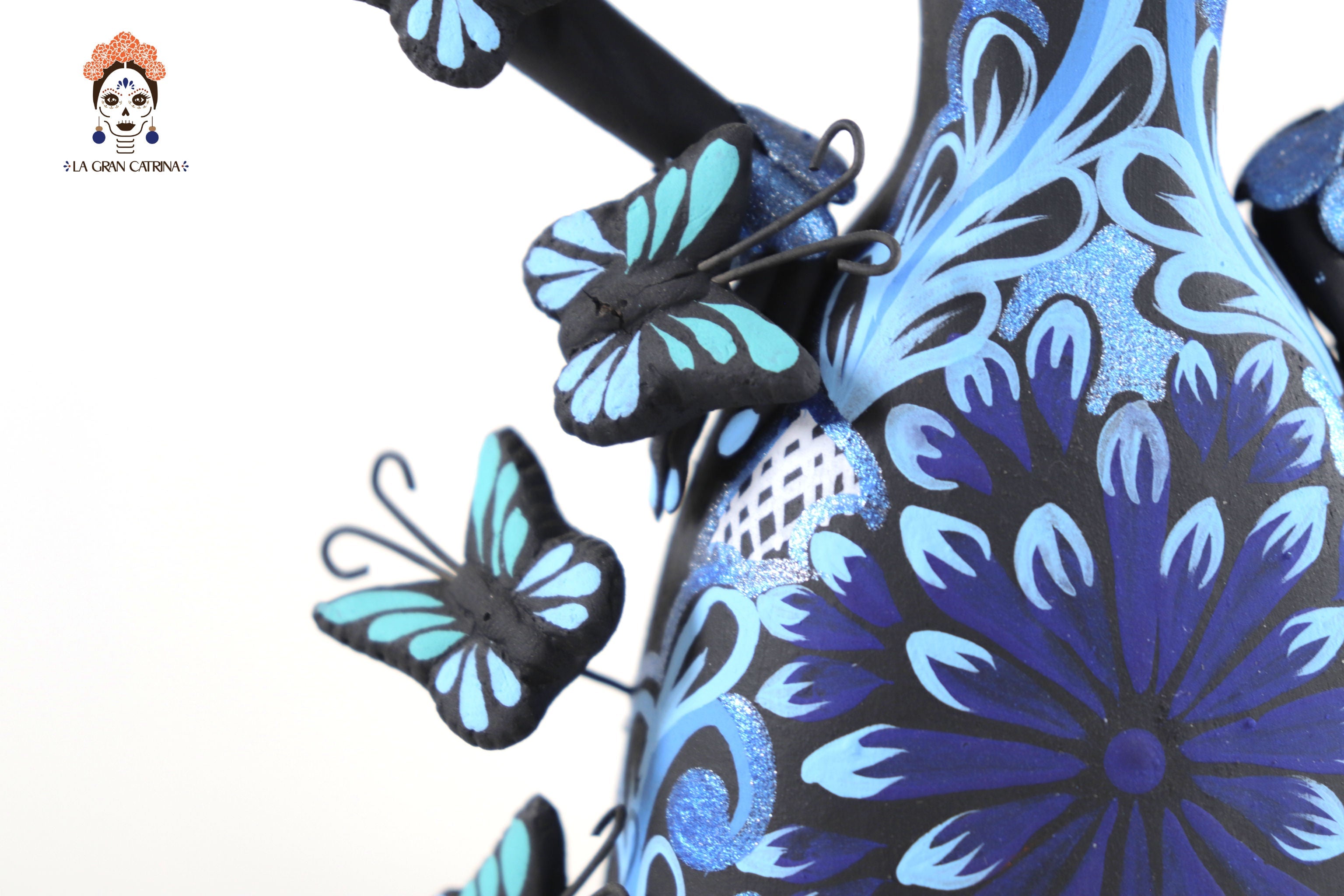 Catrina of butterflies Blue - 12 in. Adan