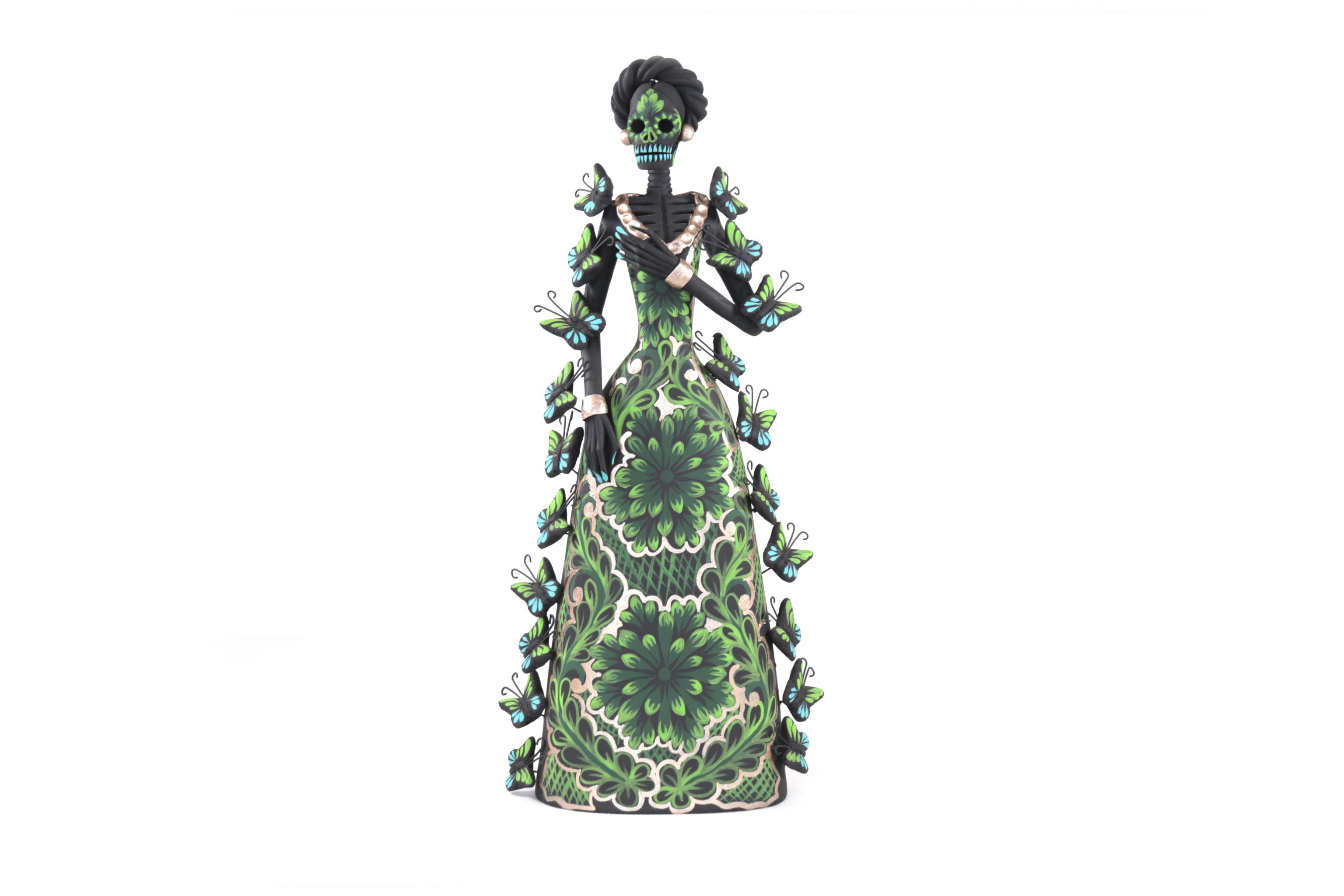 Catrina of butterflies Green - 12 in. Adan