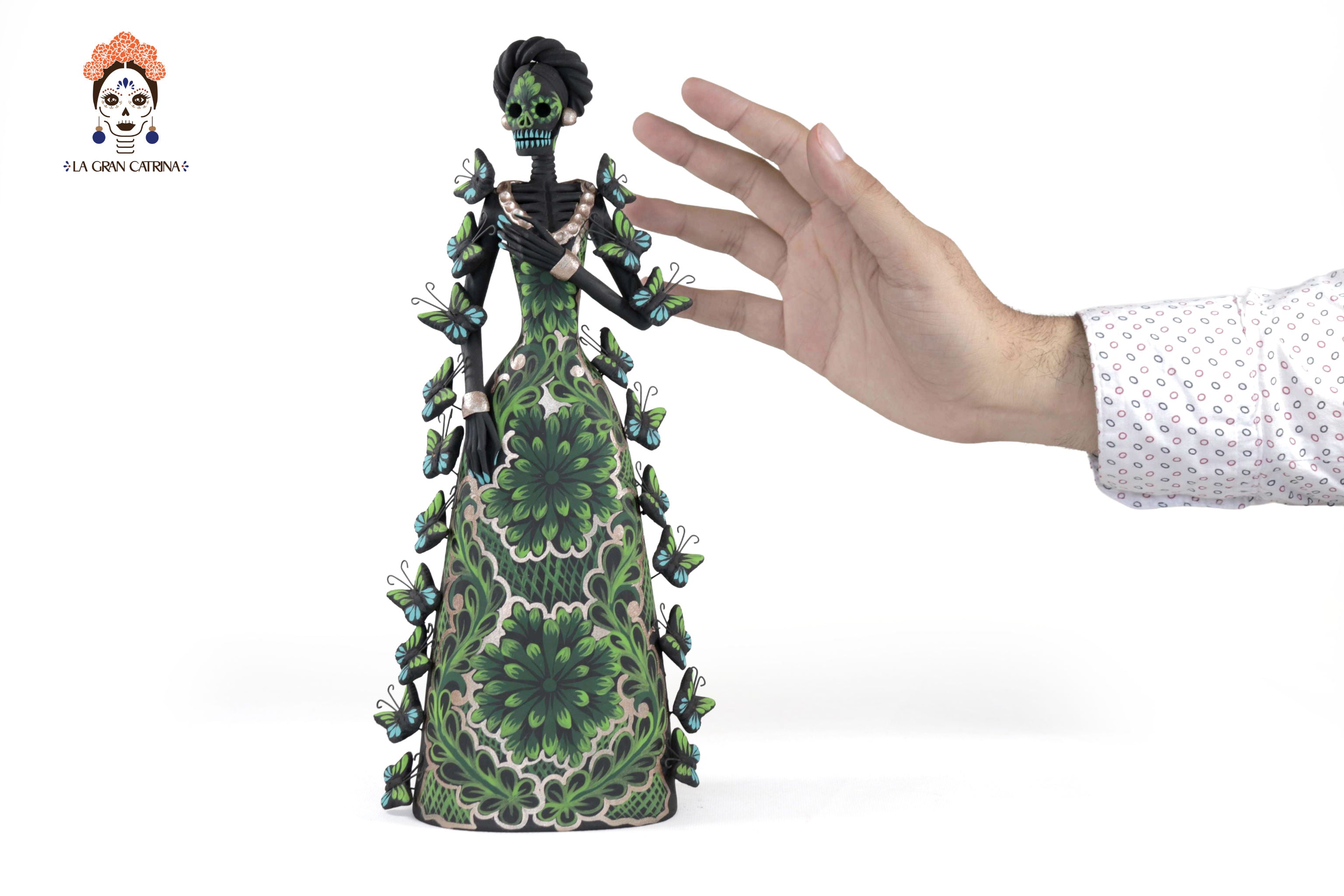 Catrina of butterflies Green - 12 in. Adan