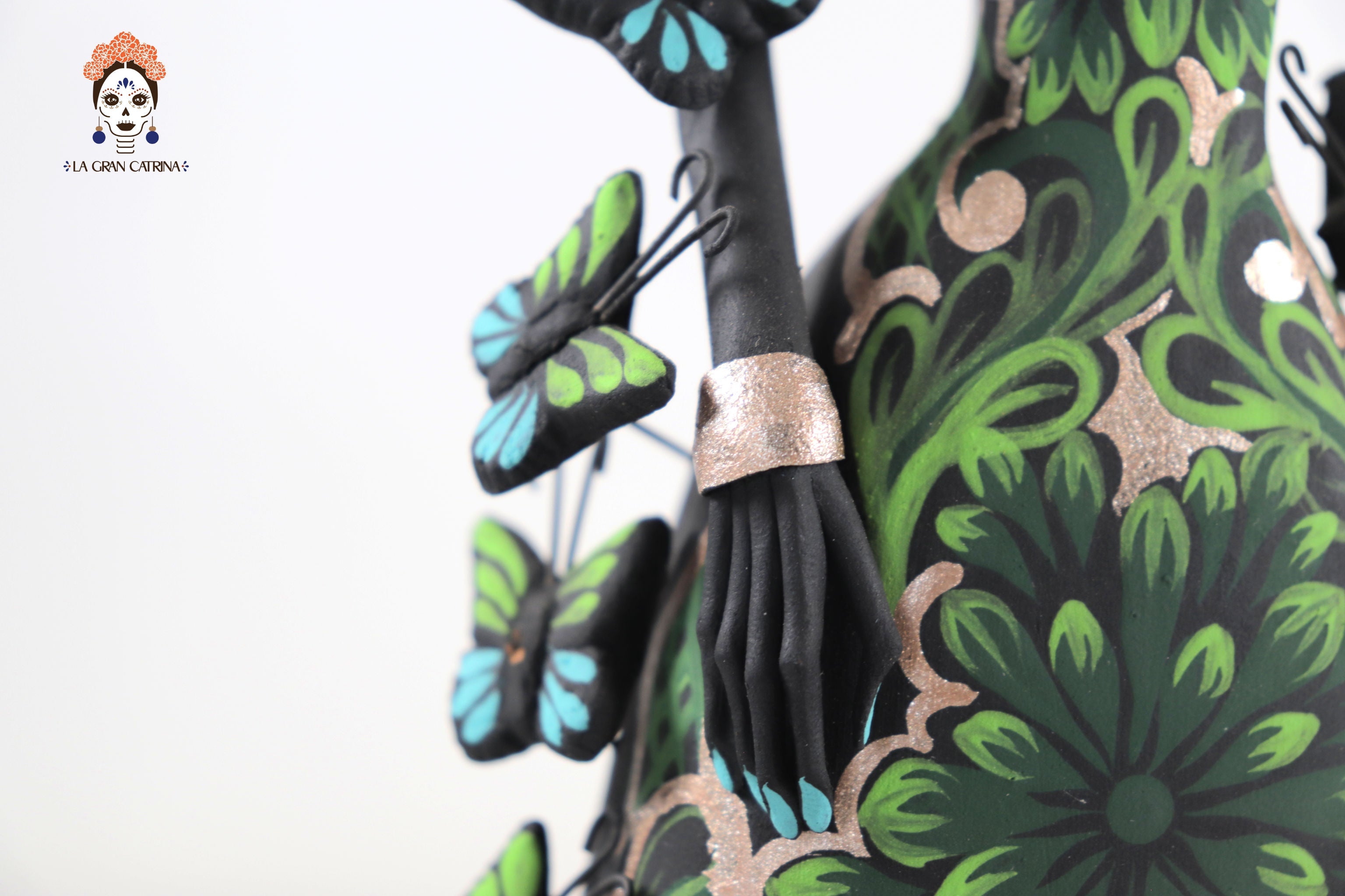 Catrina of butterflies Green - 12 in. Adan