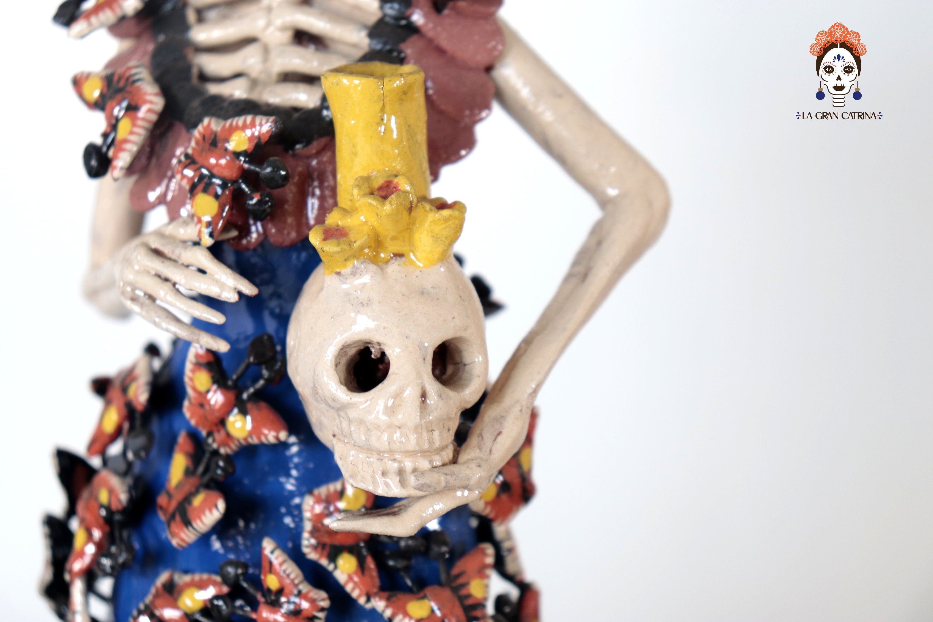 Catrina with Skulls Bailando and Músicos - 14.1 in. Tia Adan