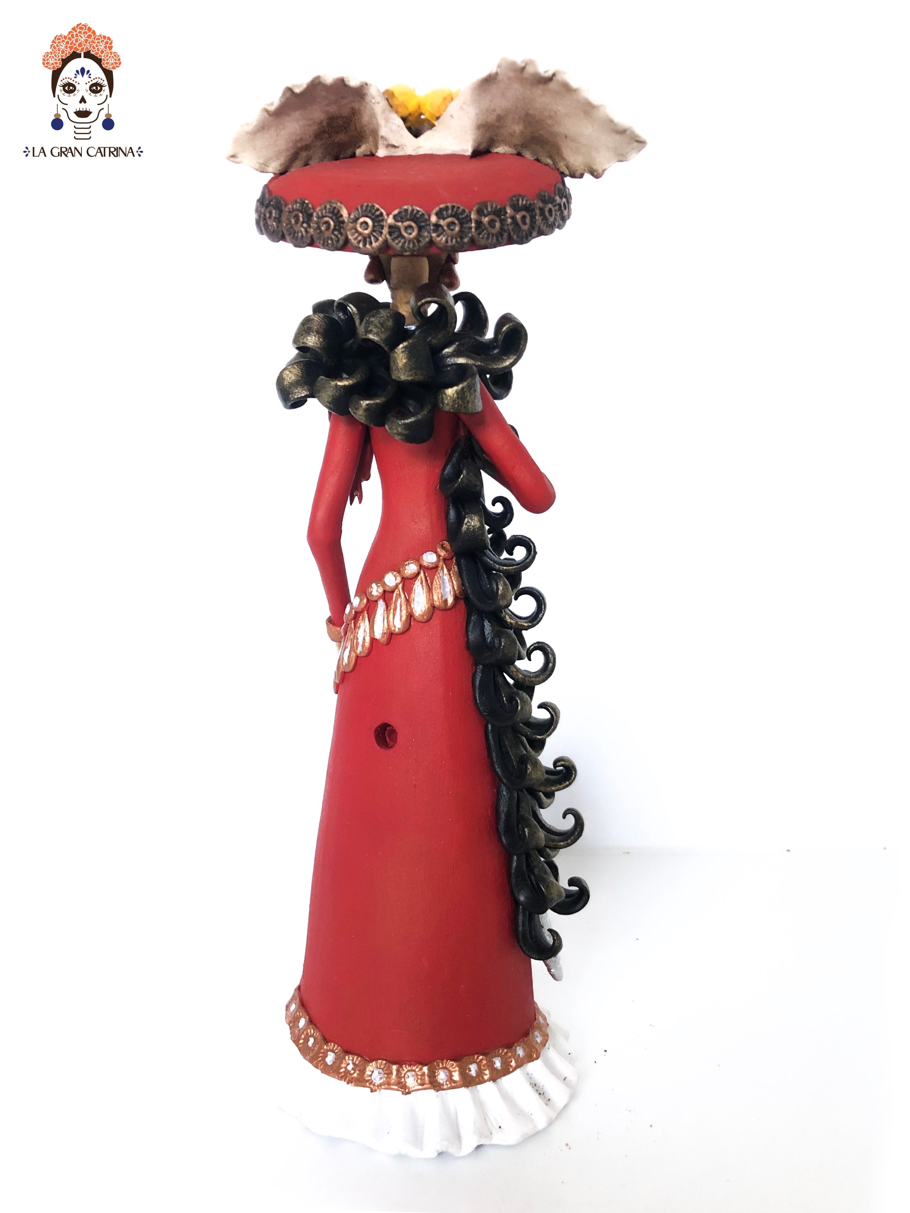 Catrina garbancera vestido red - 10 in. Adan