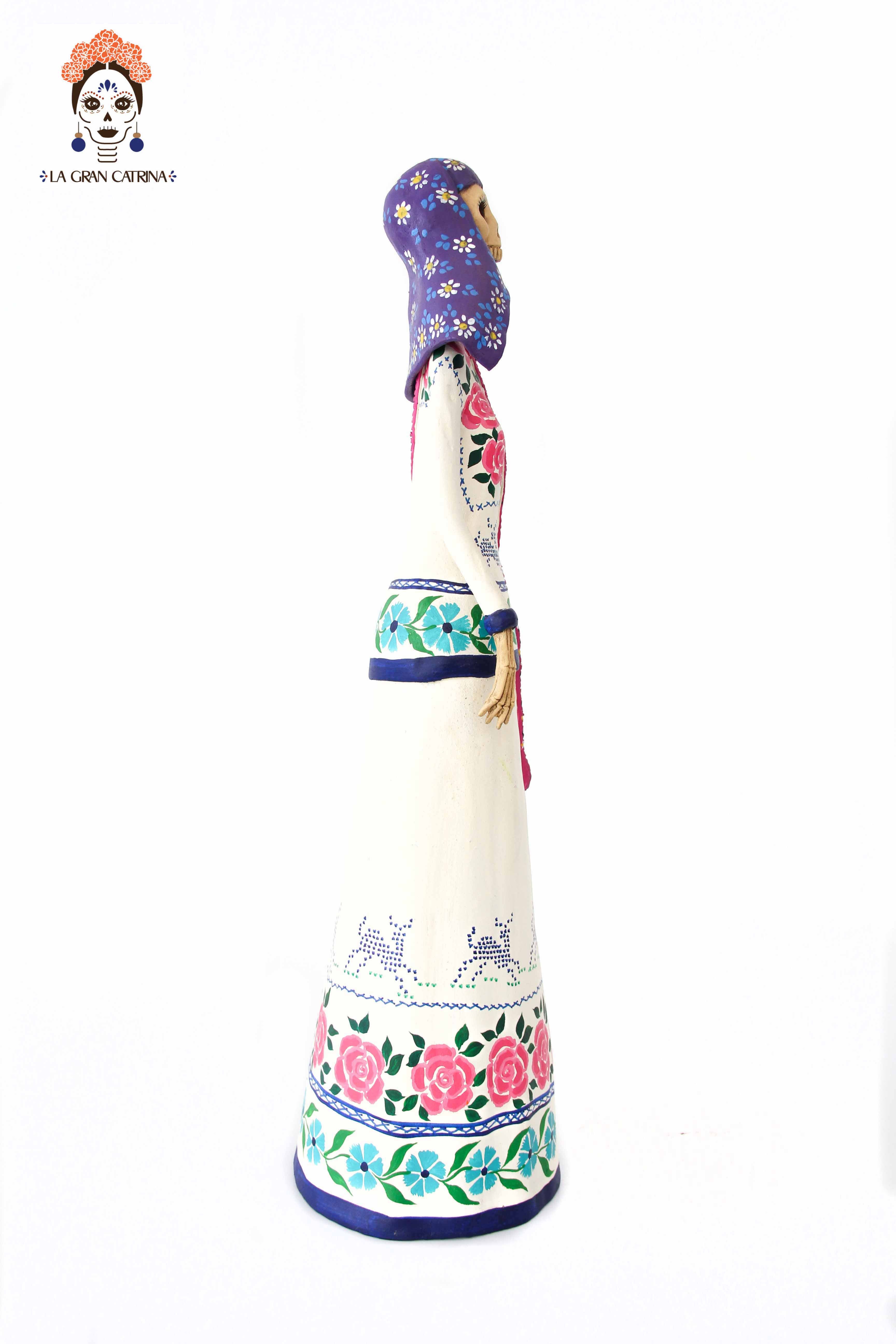 Pair of Catrines Huicholes - 20 in. - Made to Order Adan