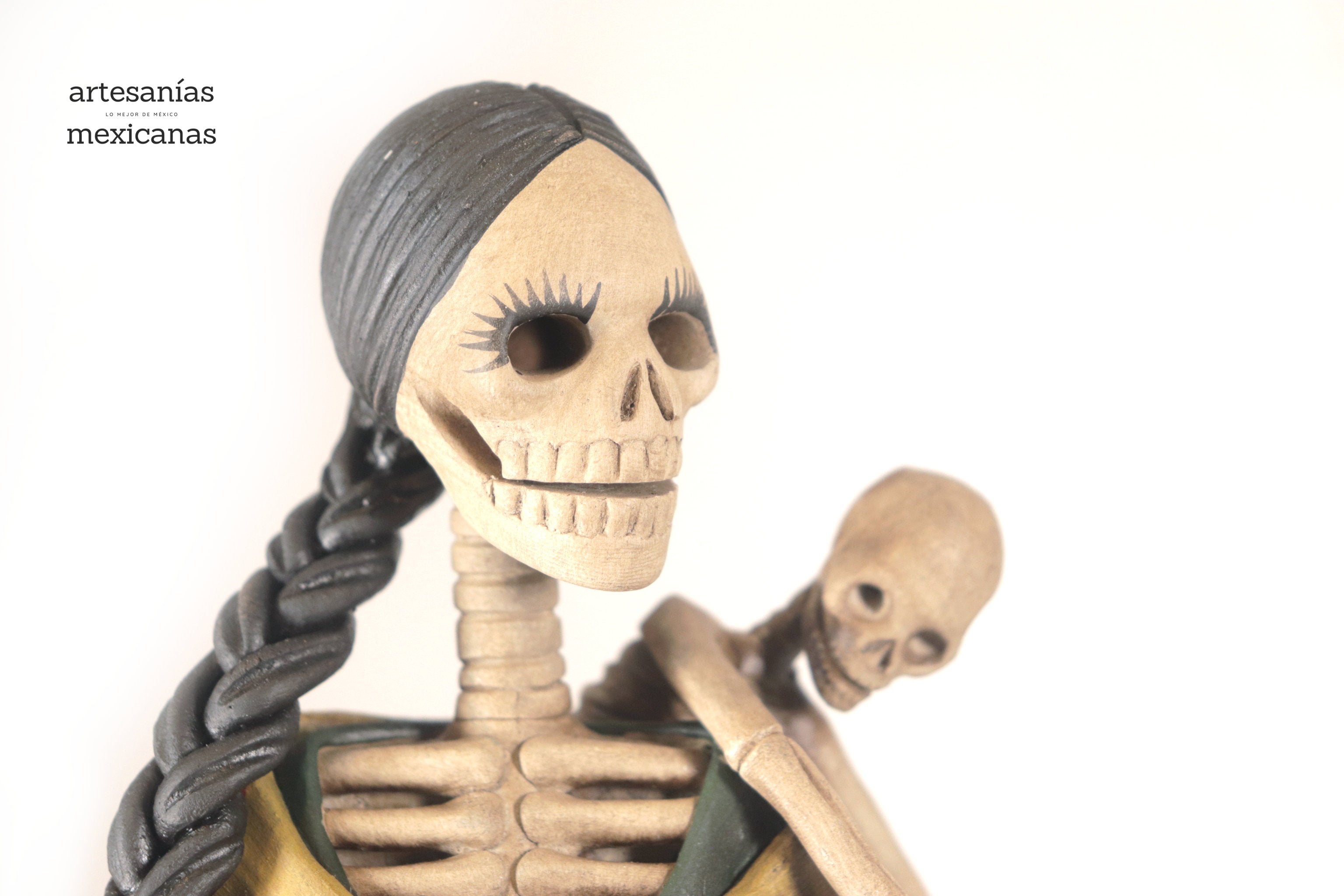 Catrina Mamá with Dos Bebés - 20 in. - Made to Order Adan