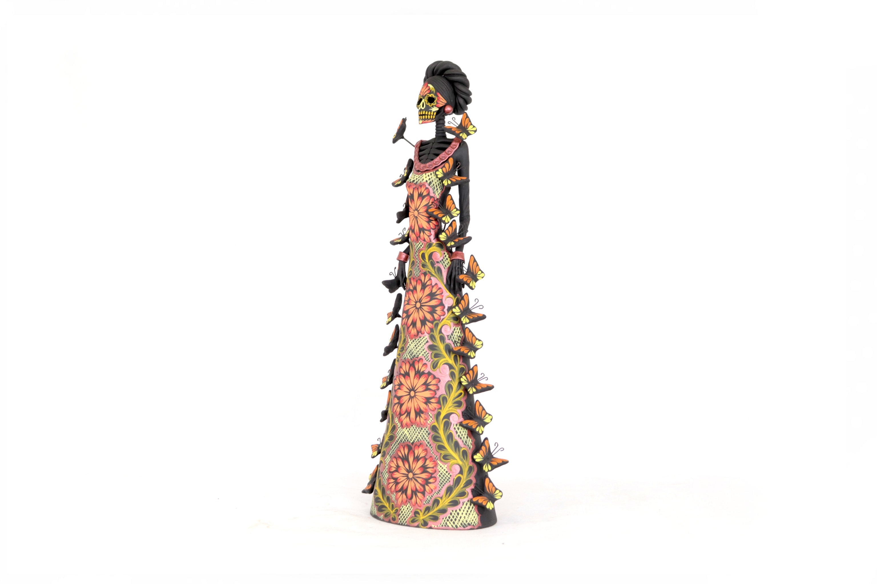 Catrinas hermanas of butterflies - Orange - 20 in. Adan