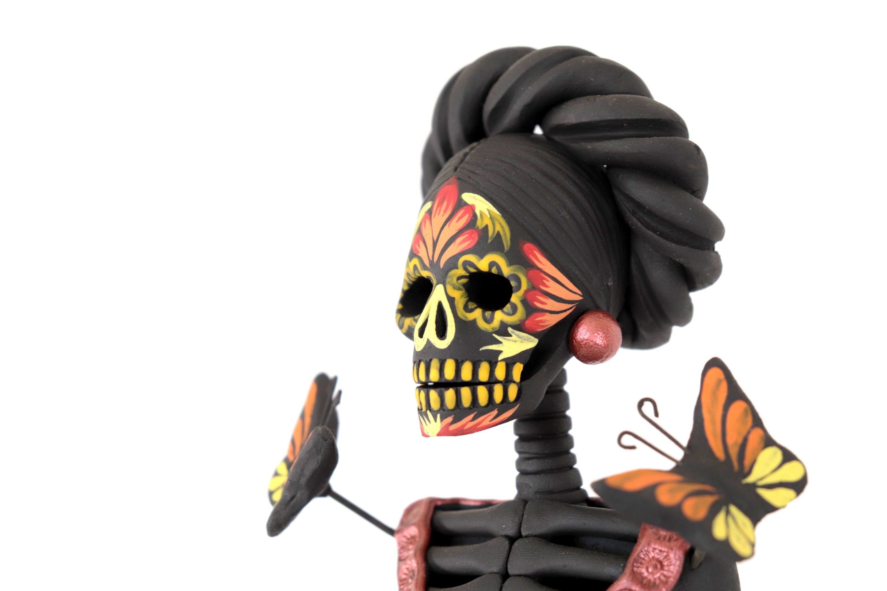 Catrinas hermanas of butterflies - Orange - 20 in. Adan