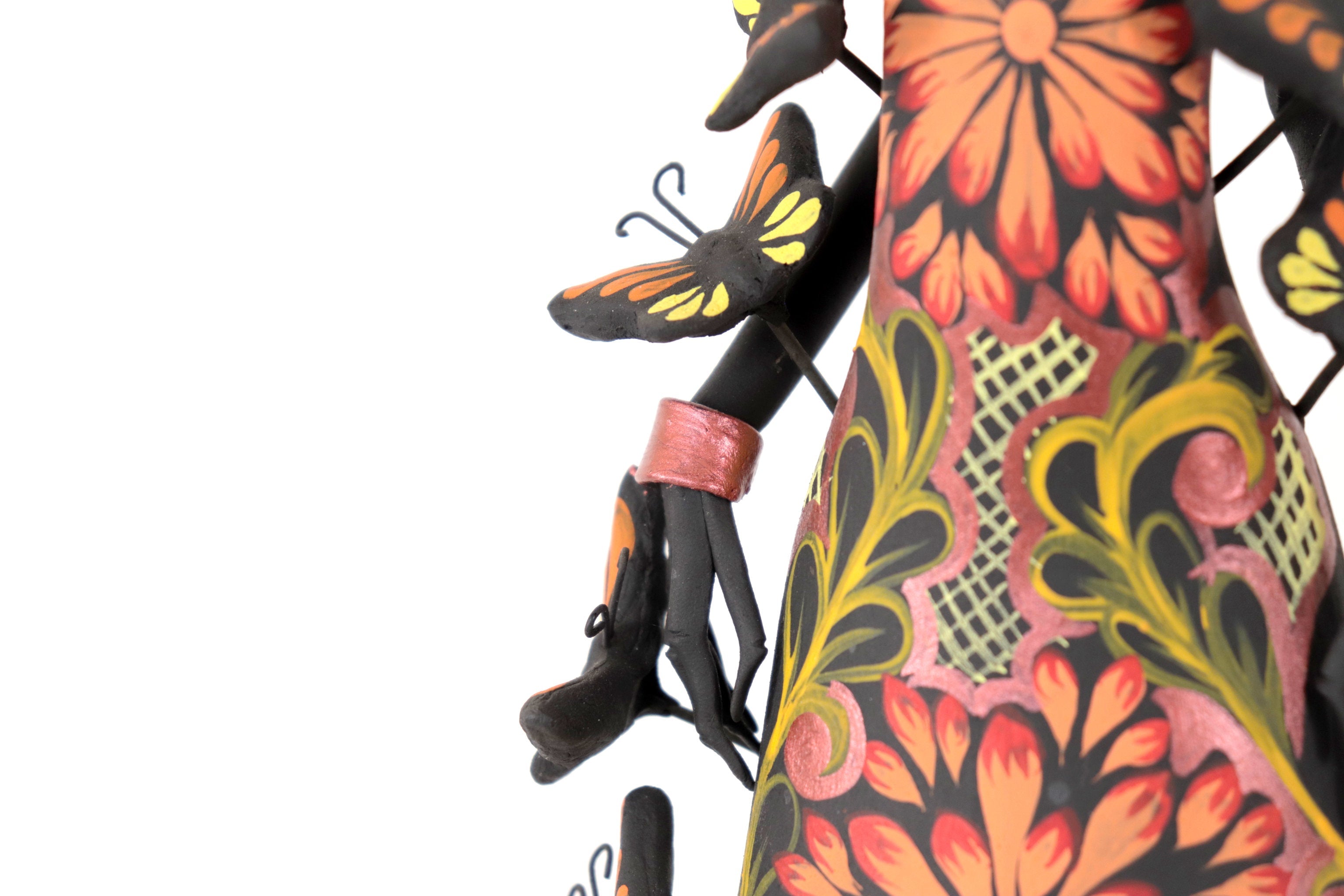 Catrinas hermanas of butterflies - Orange - 20 in. Adan