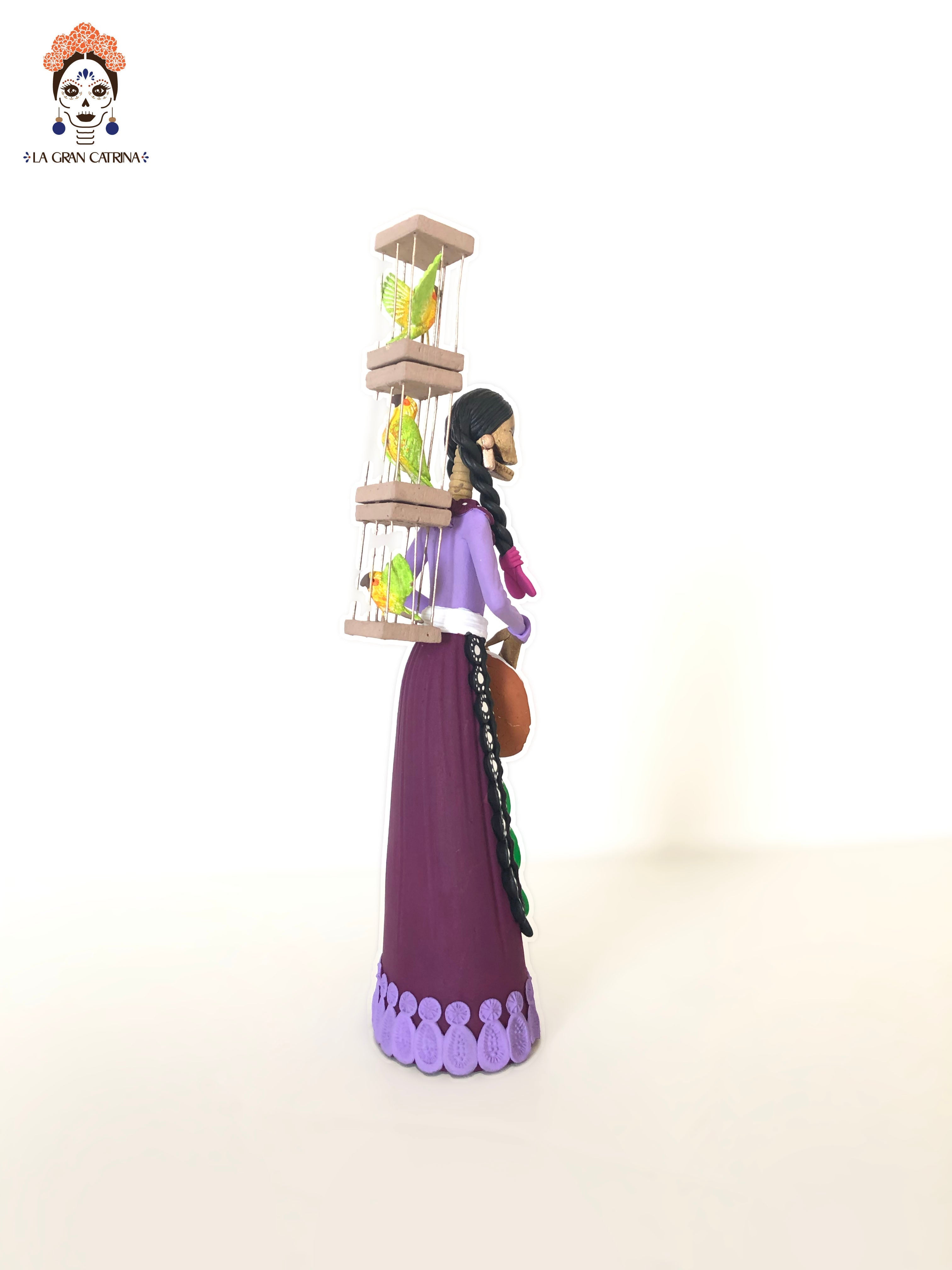 Catrina Pajarera - 12 in. - Vestido morado - in. Production Adan